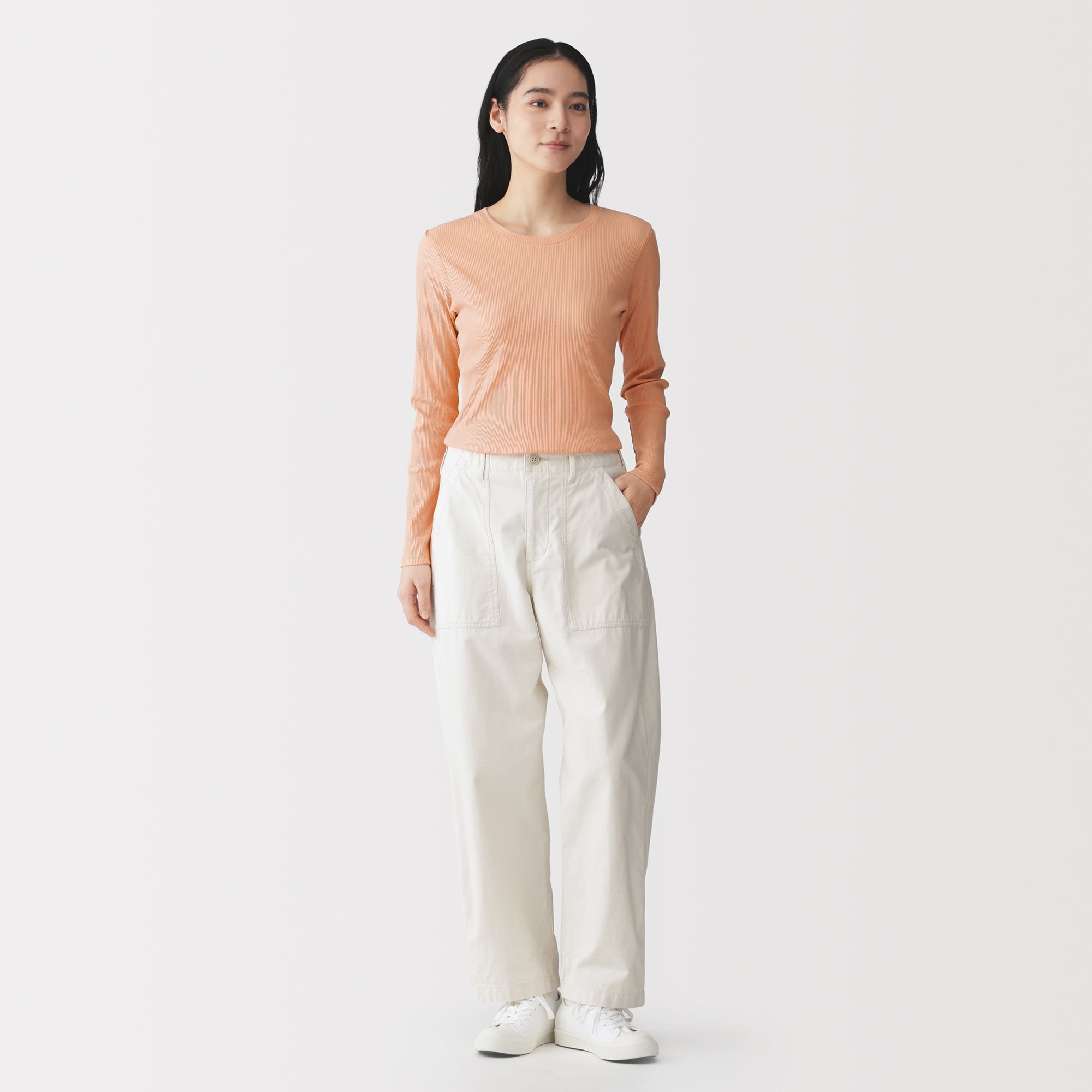 Lyocell Blend Rib T-Shirt