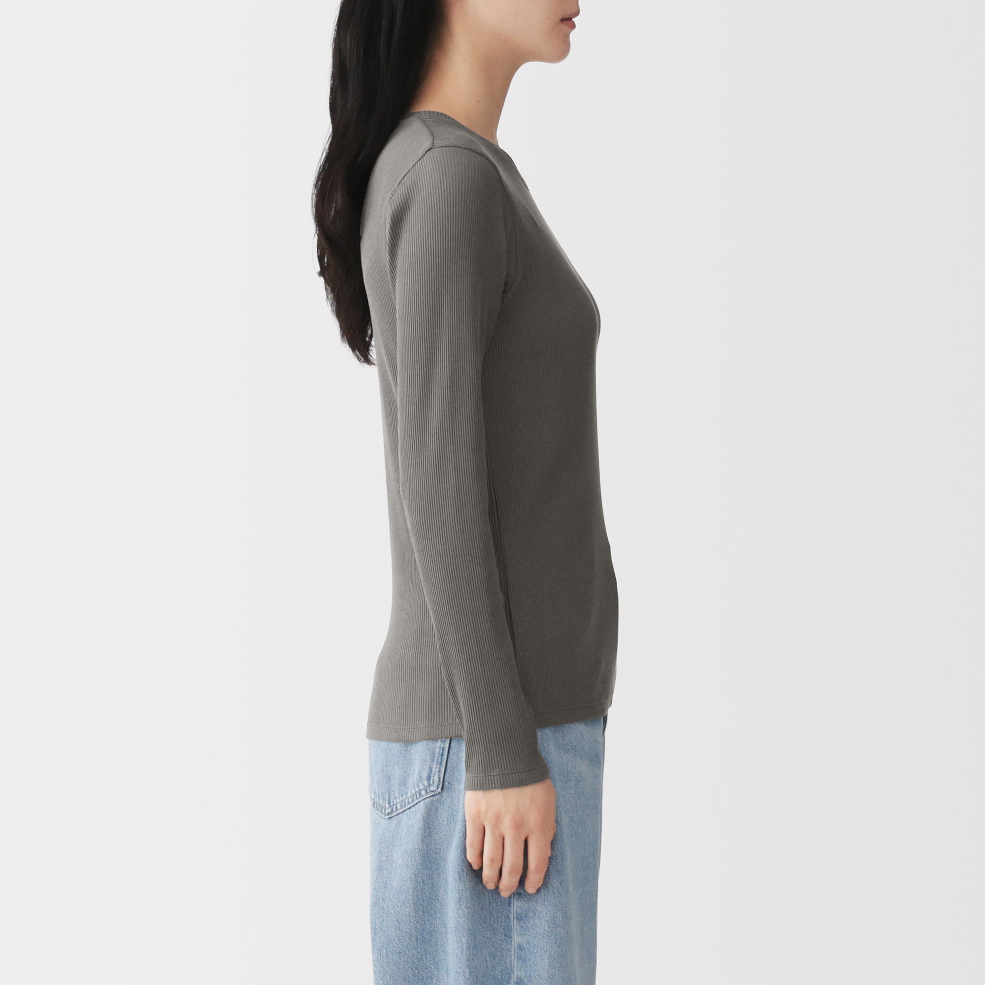 Lyocell Blend Rib T-Shirt