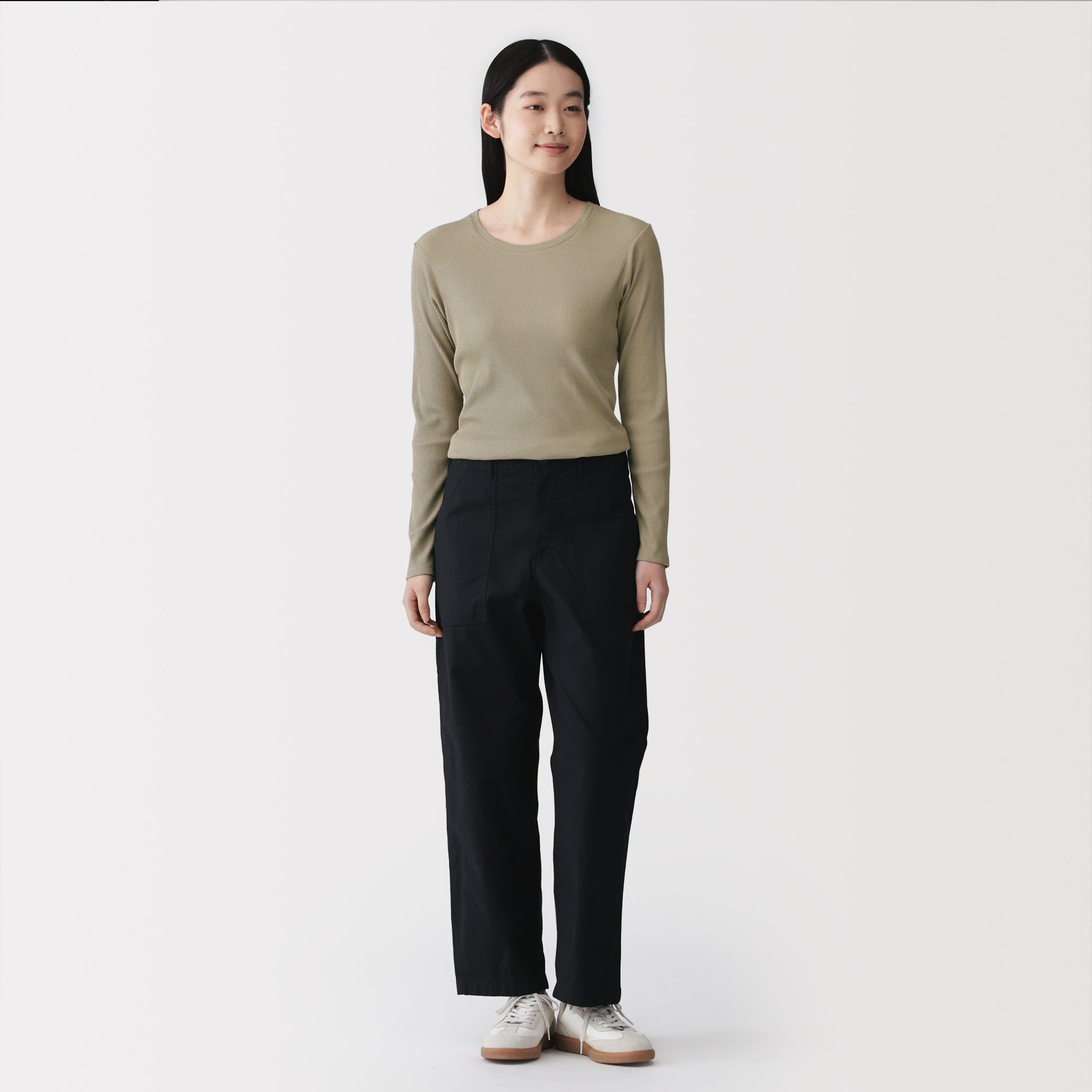 Lyocell Blend Rib T-Shirt
