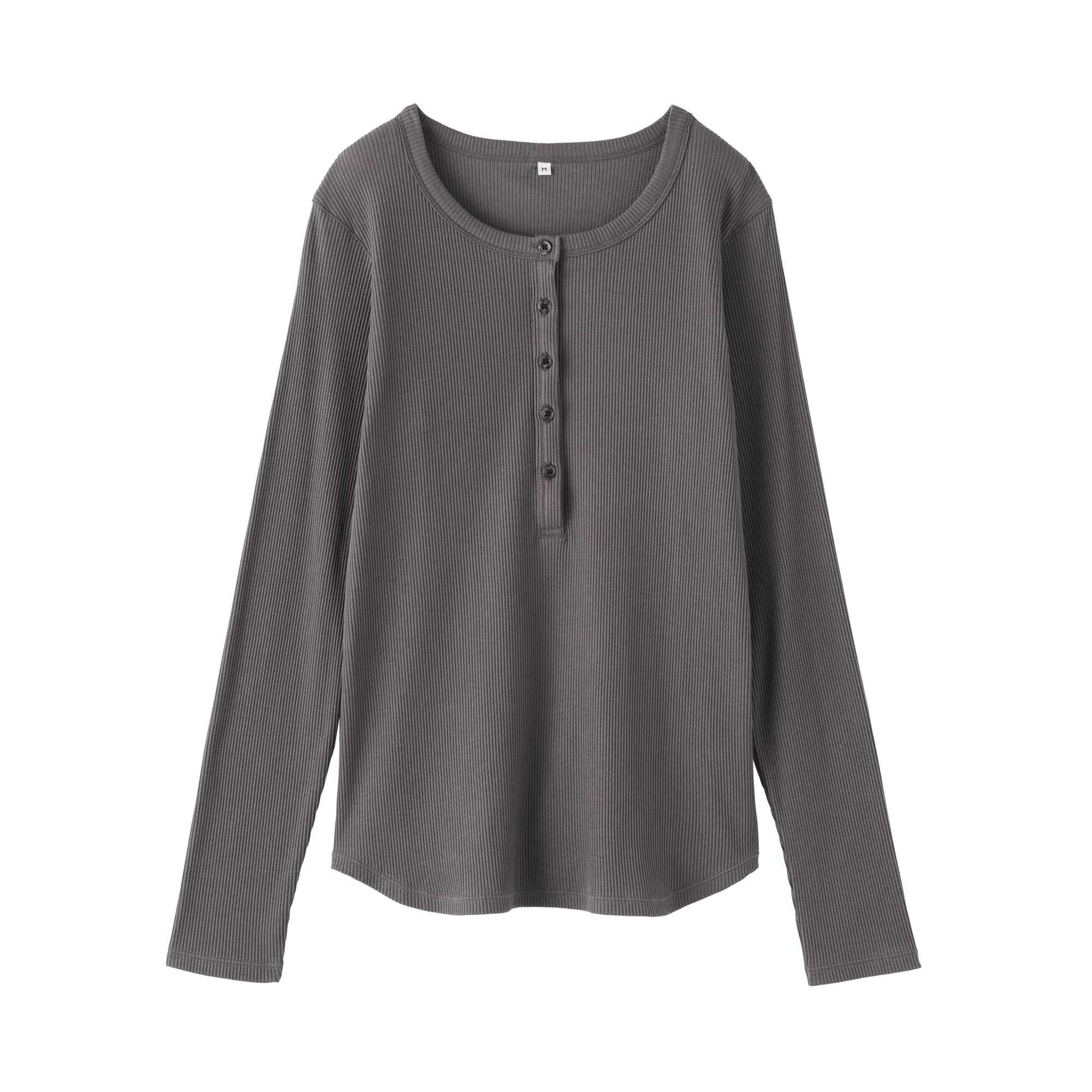 Lyocell Blend Rib Henley T-Shirt
