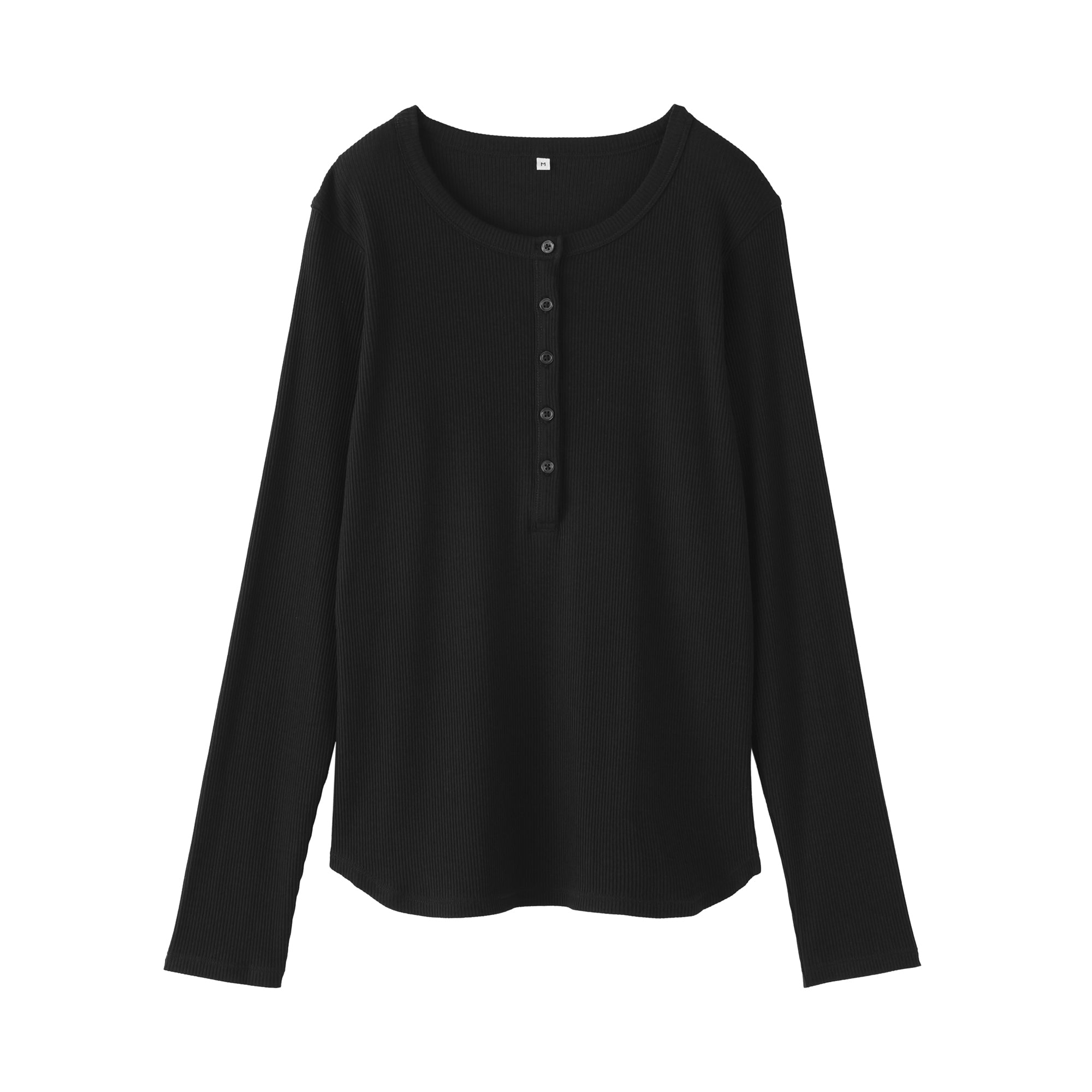 Lyocell Blend Rib Henley T-Shirt