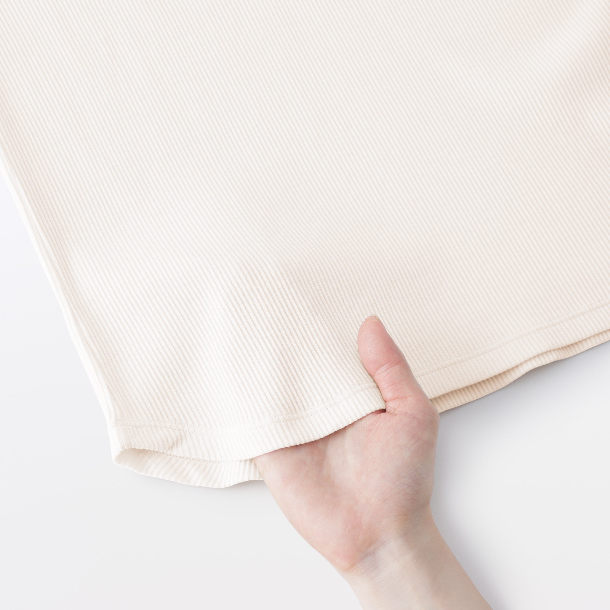Lyocell Blend Rib Henley T-Shirt