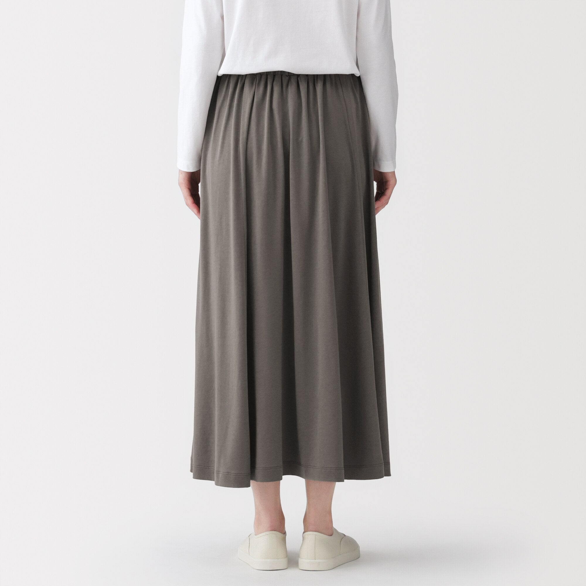 Lyocell Blend Jersey Gathered Skirt