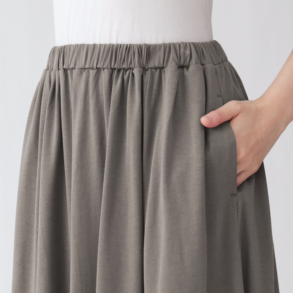 Lyocell Blend Jersey Gathered Skirt