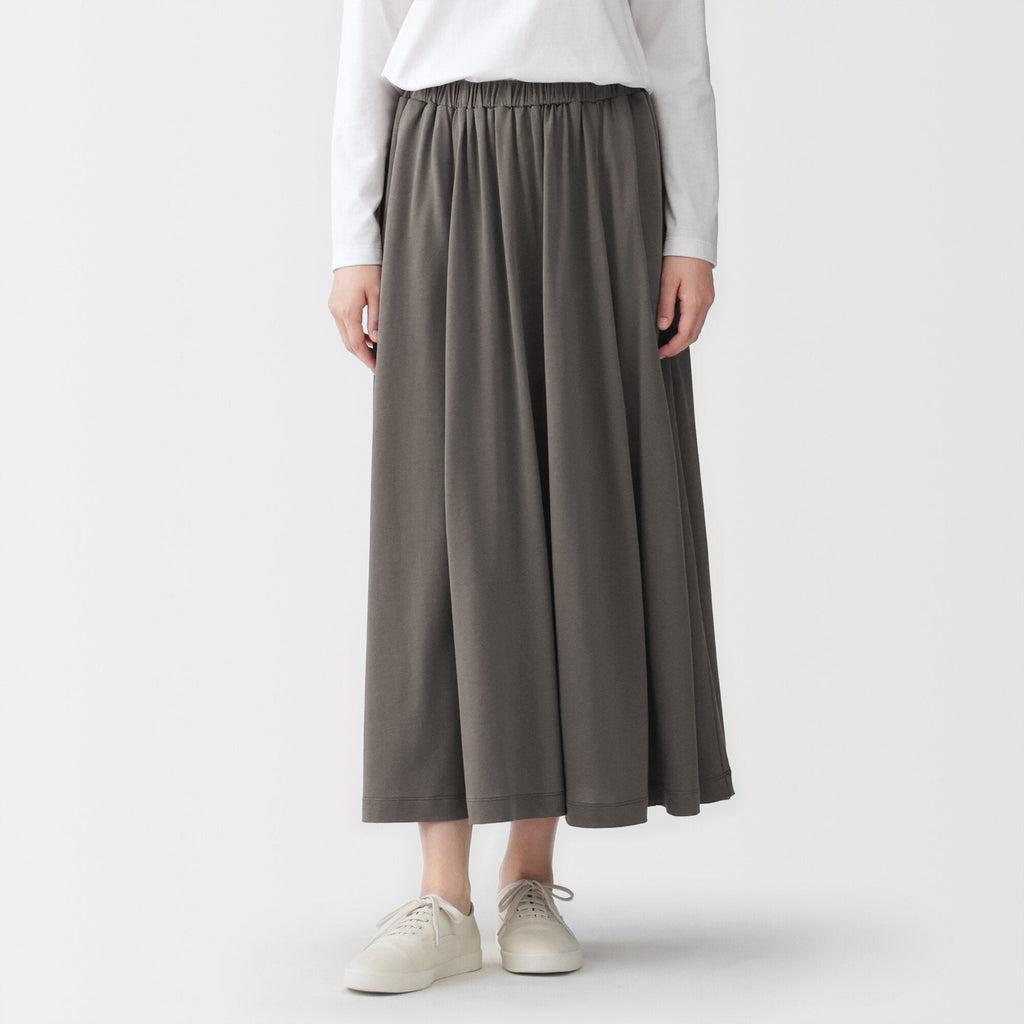 Lyocell Blend Jersey Gathered Skirt