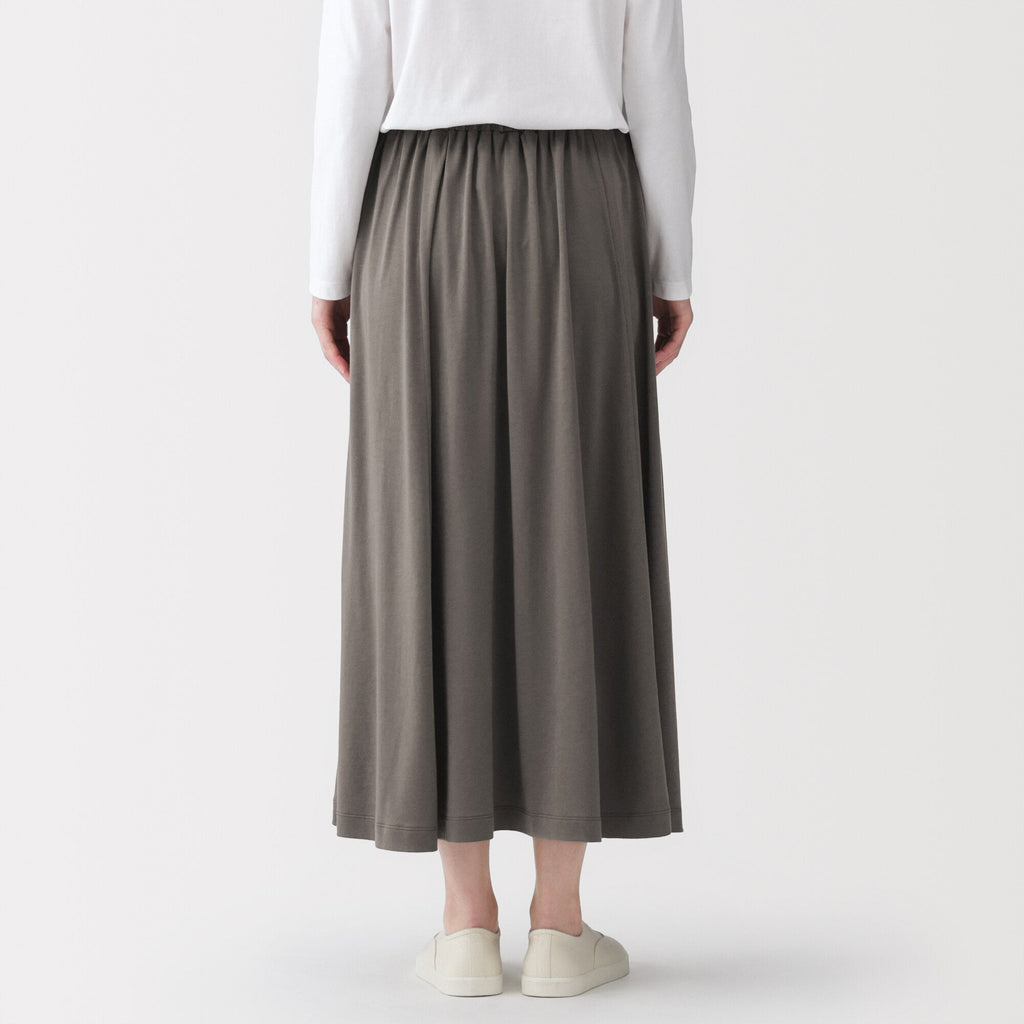 Lyocell Blend Jersey Gathered Skirt