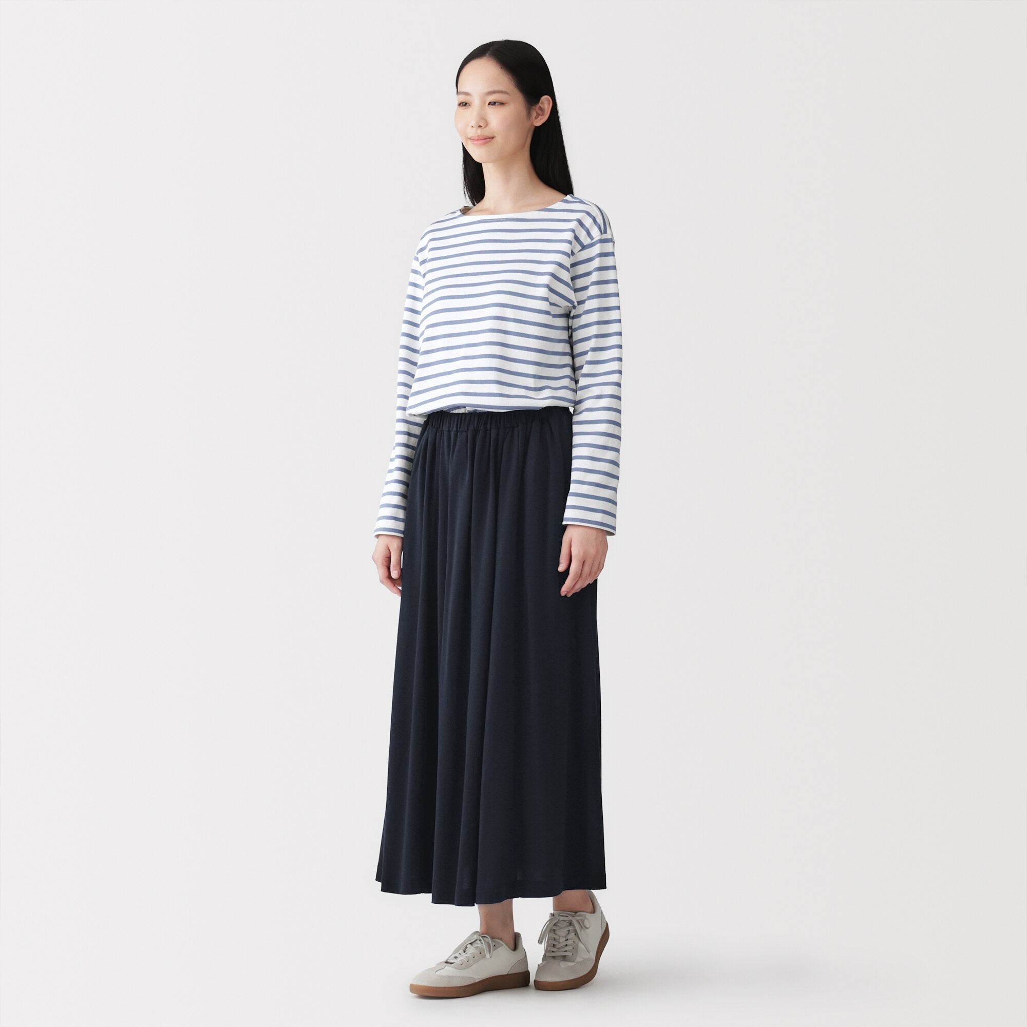 Lyocell Blend Jersey Gathered Skirt