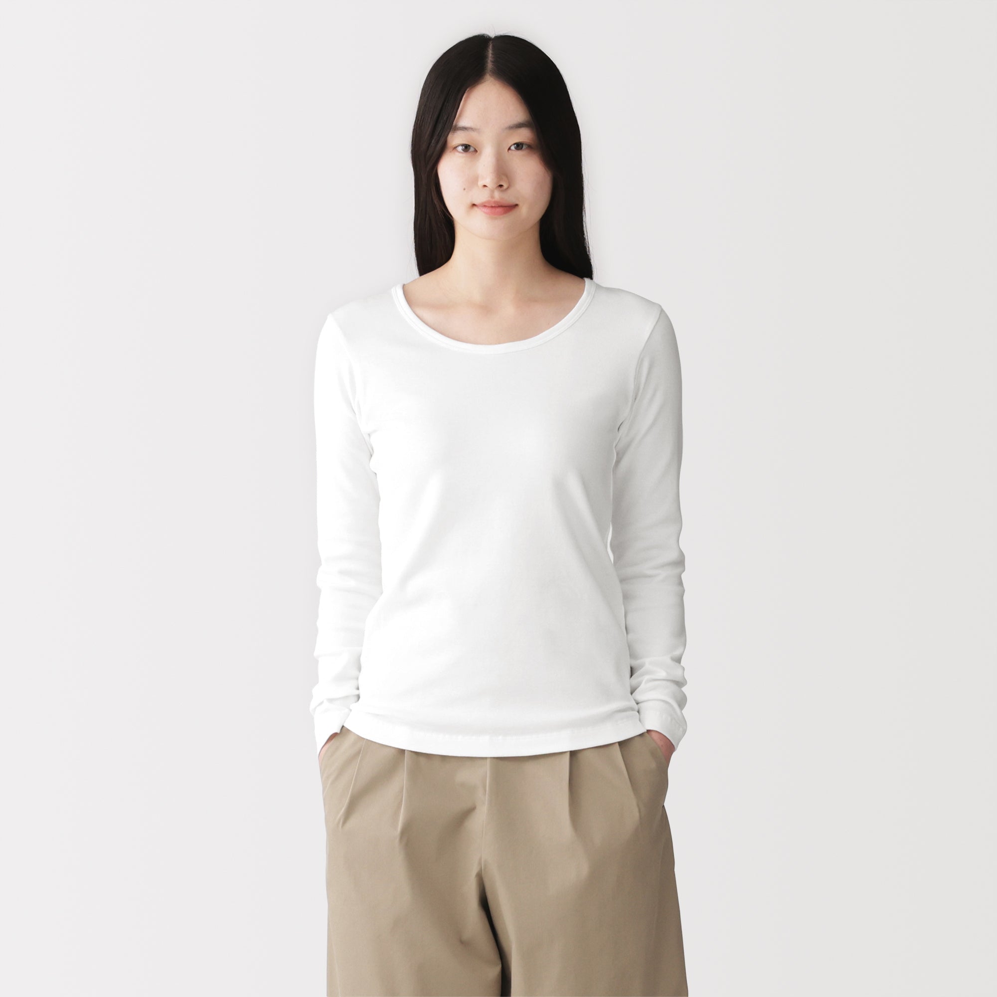 Stretch Rib Crewneck T-Shirt