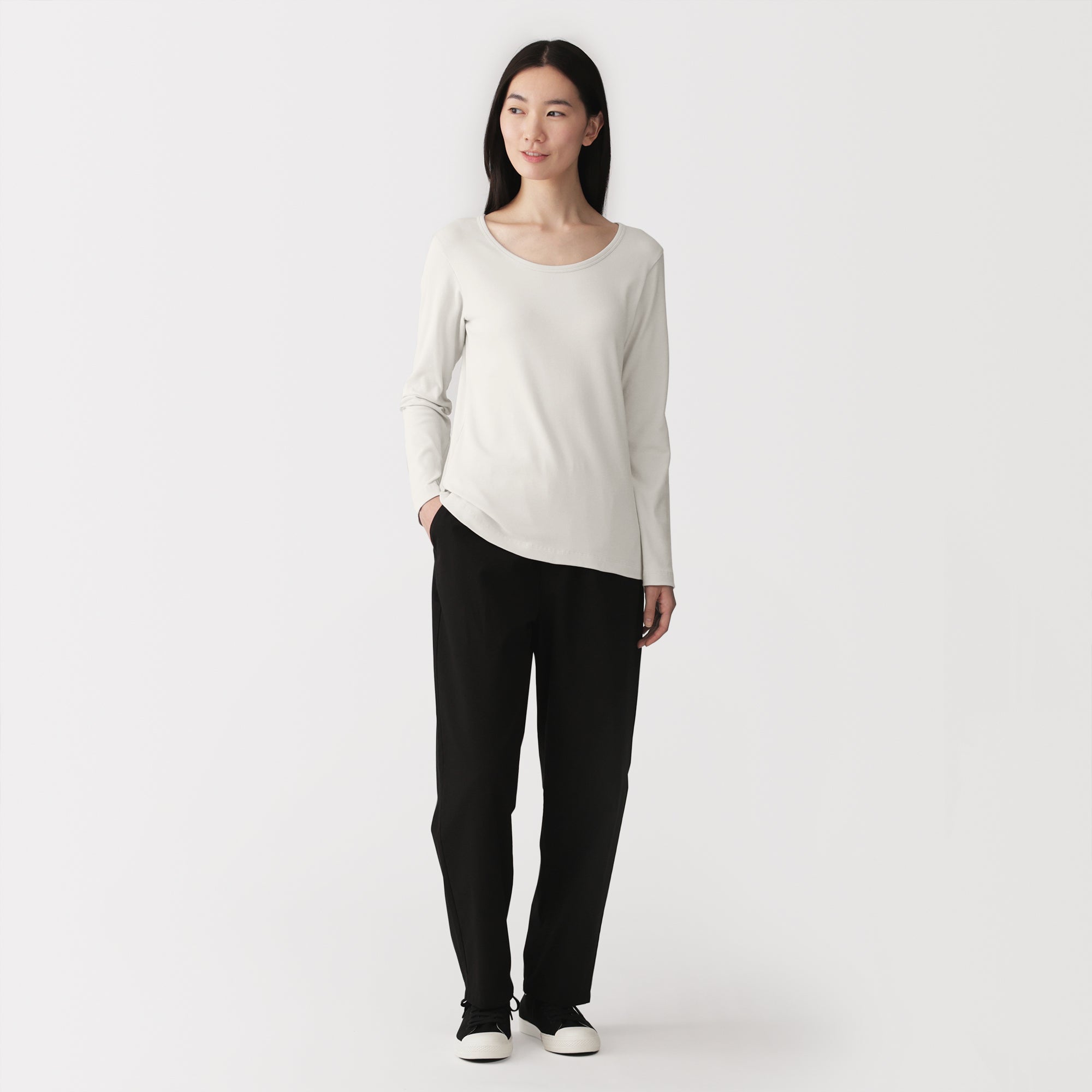 Stretch Rib Crewneck T-Shirt