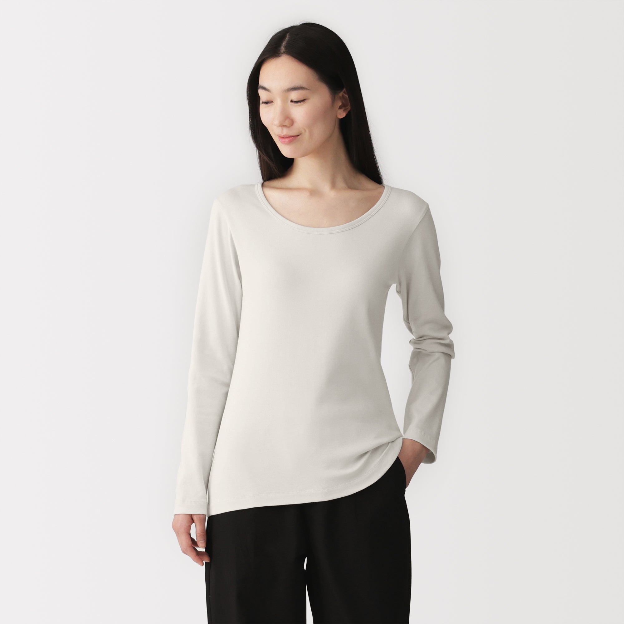Stretch Rib Crewneck T-Shirt