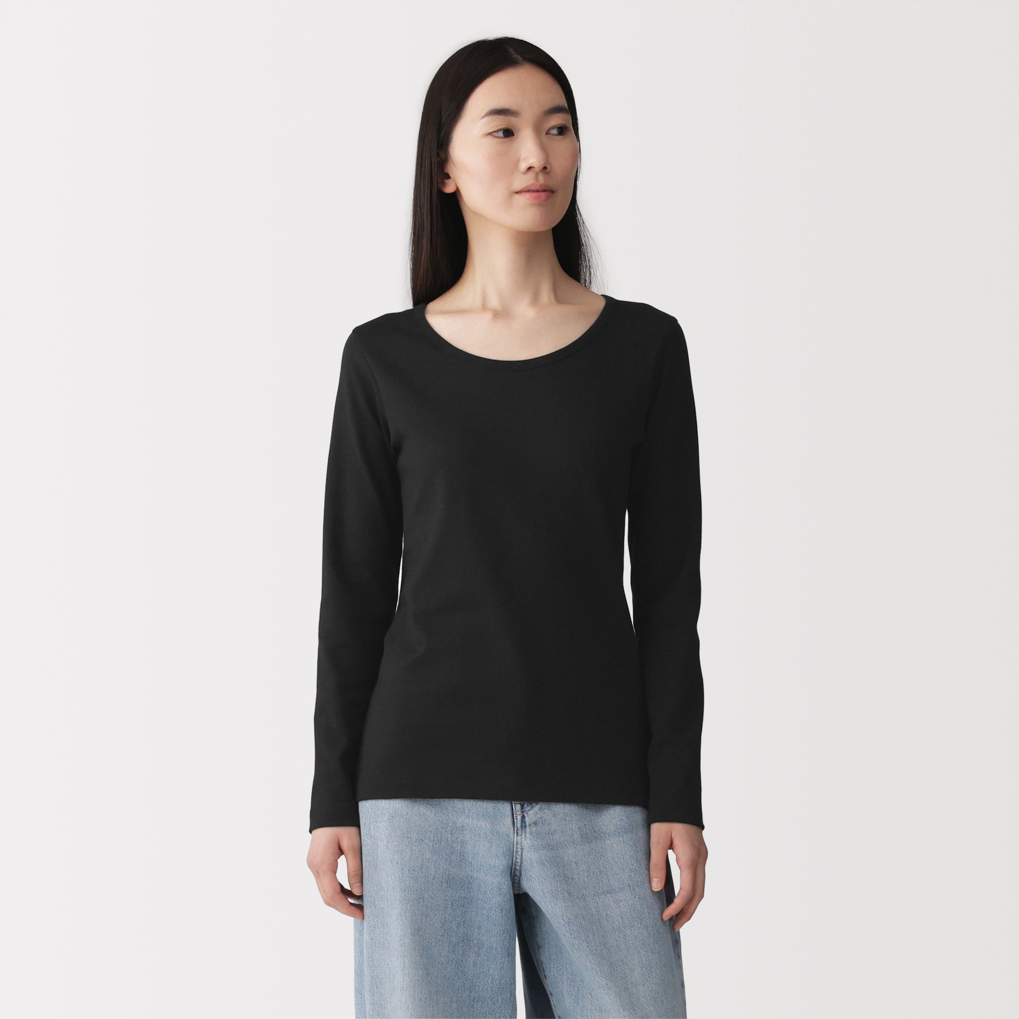 Stretch Rib Crewneck T-Shirt