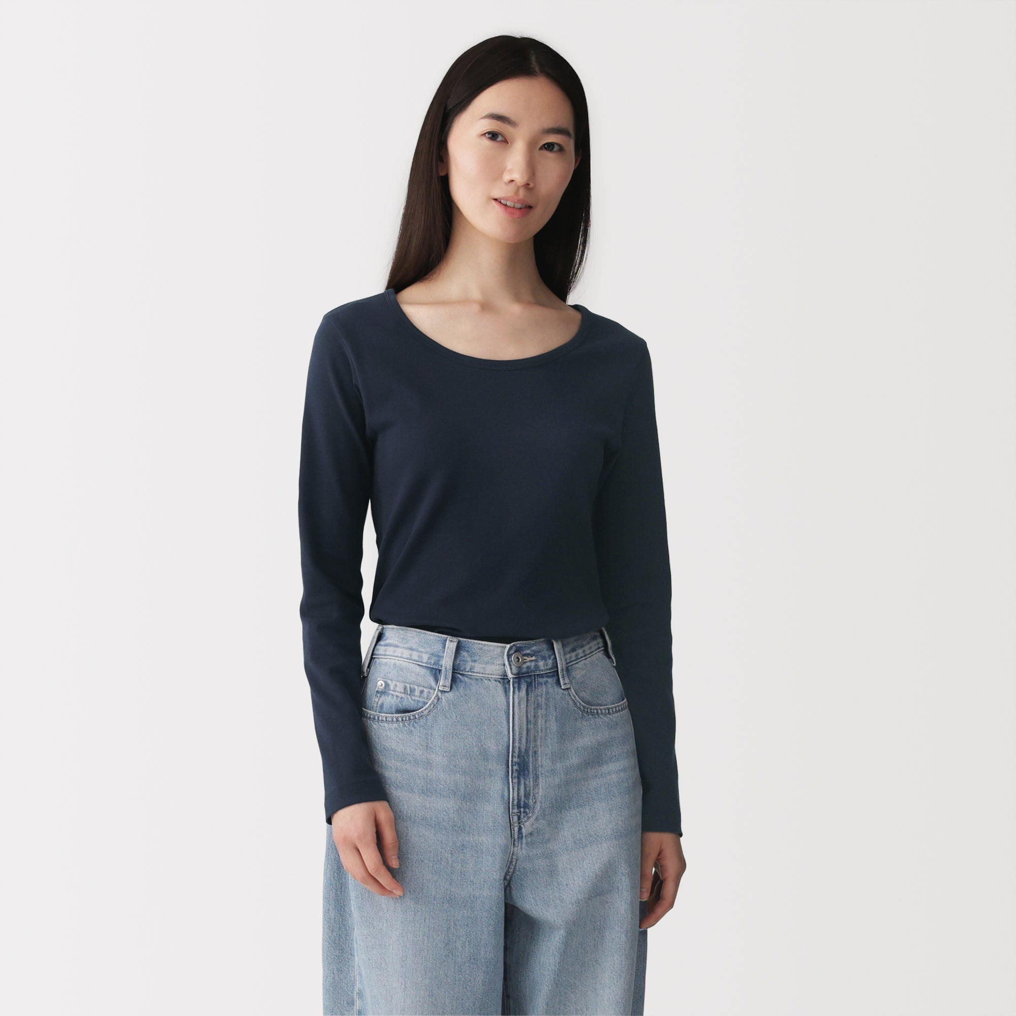 Stretch Rib Crewneck T-Shirt