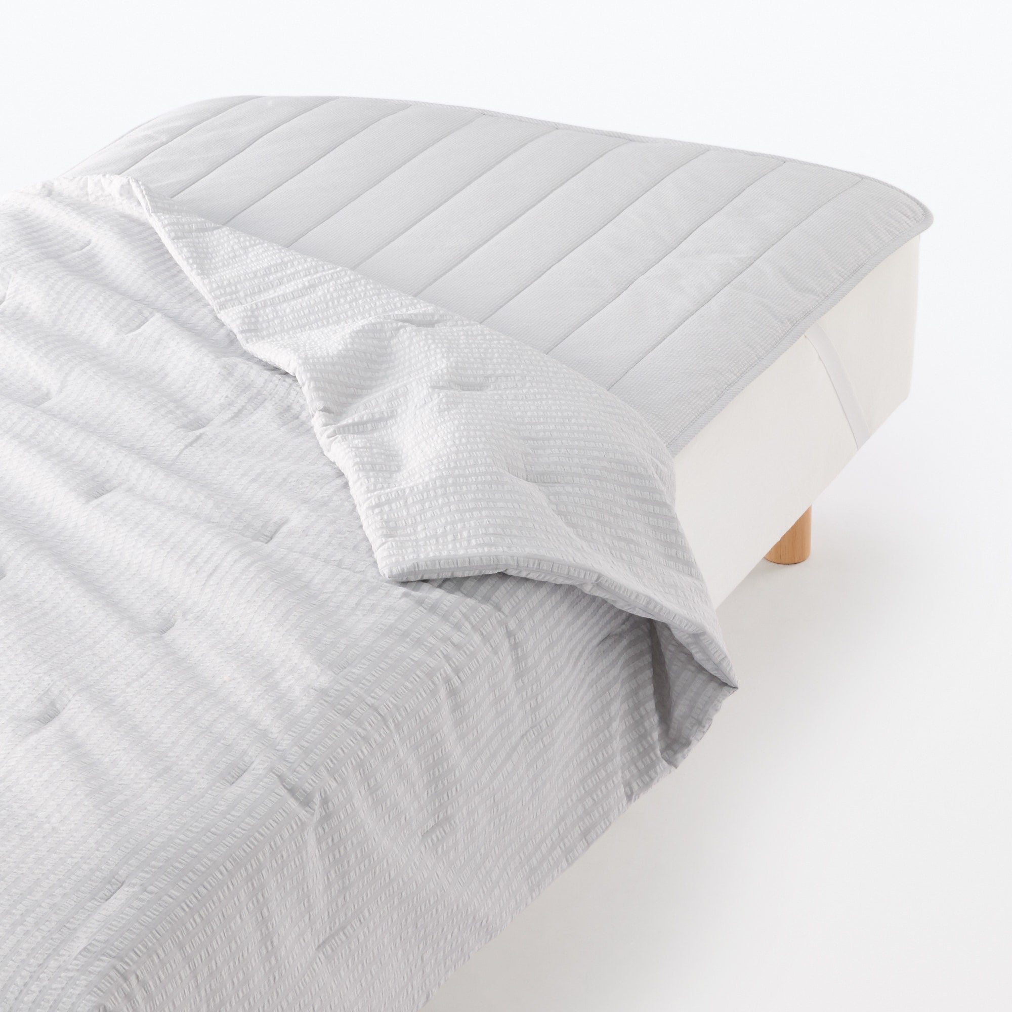 Cotton Seersucker Quilted Pad - Double