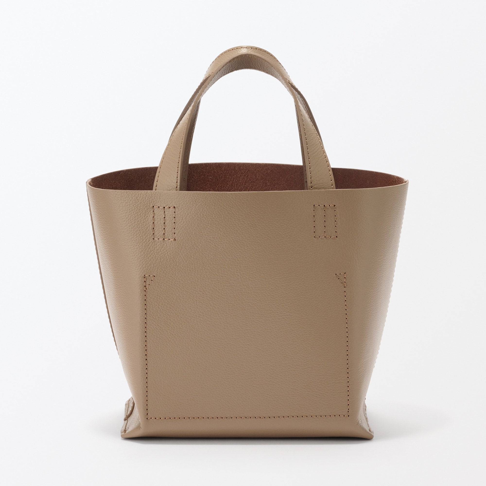 Tanned Leather Mini Tote Bag
