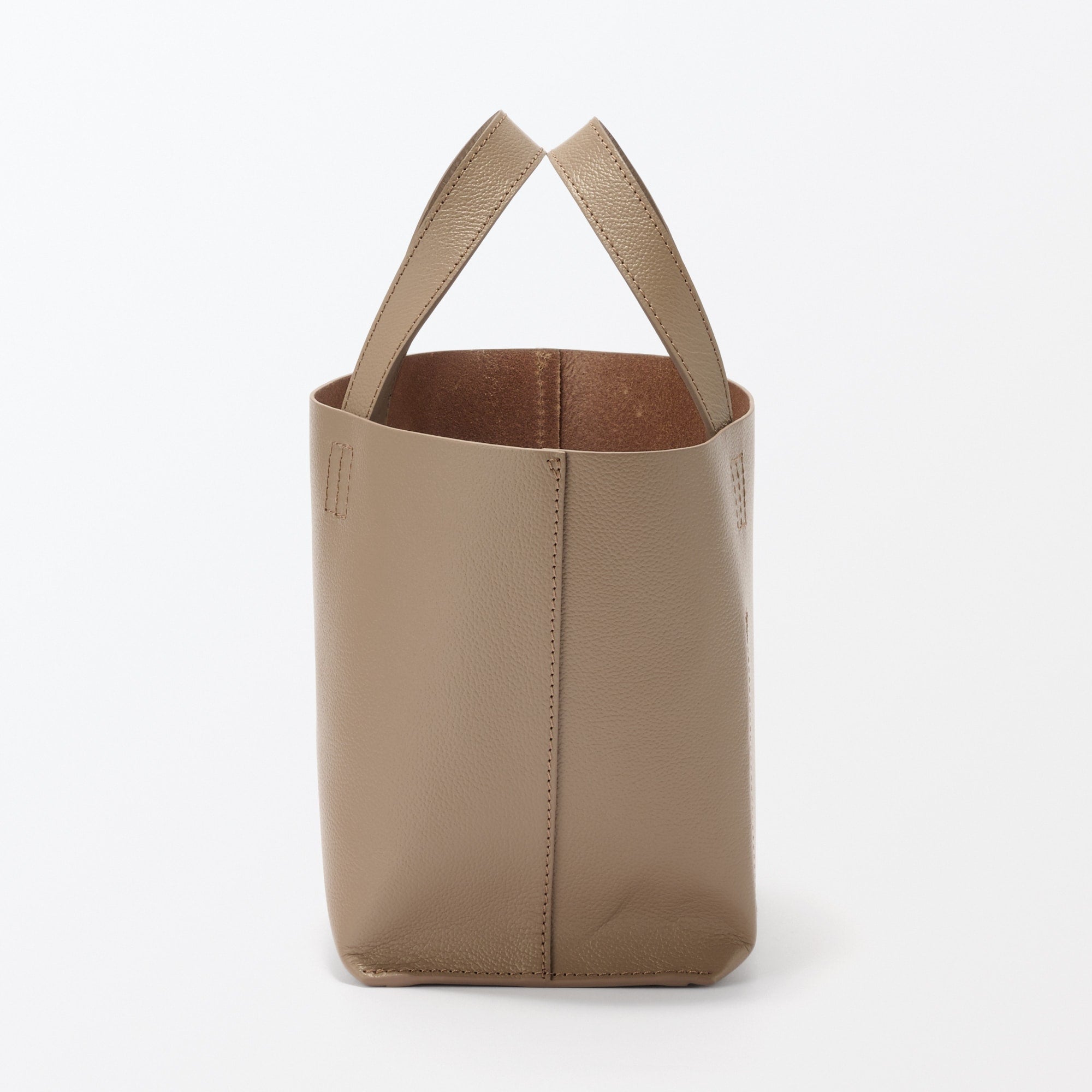 Tanned Leather Mini Tote Bag