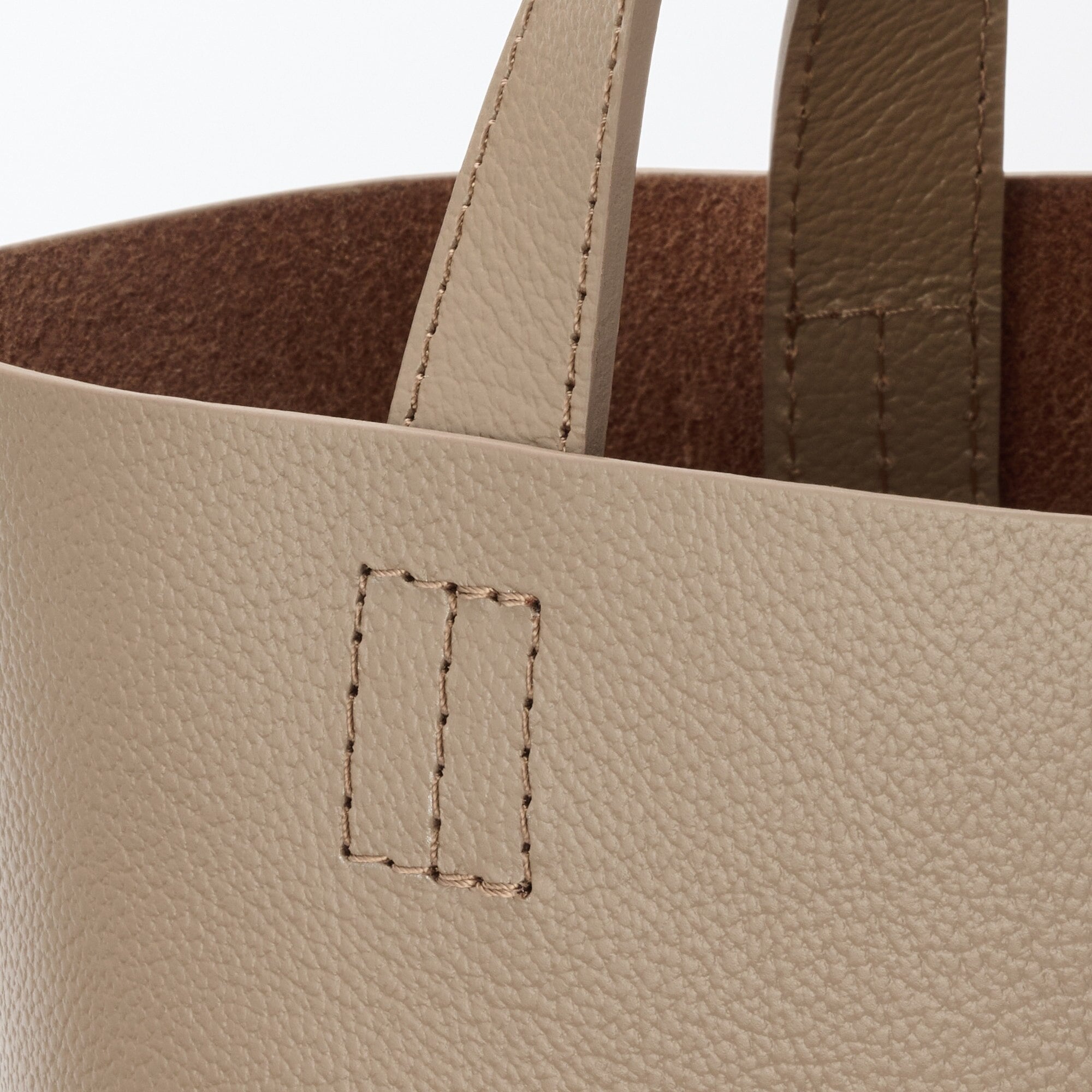 Tanned Leather Mini Tote Bag