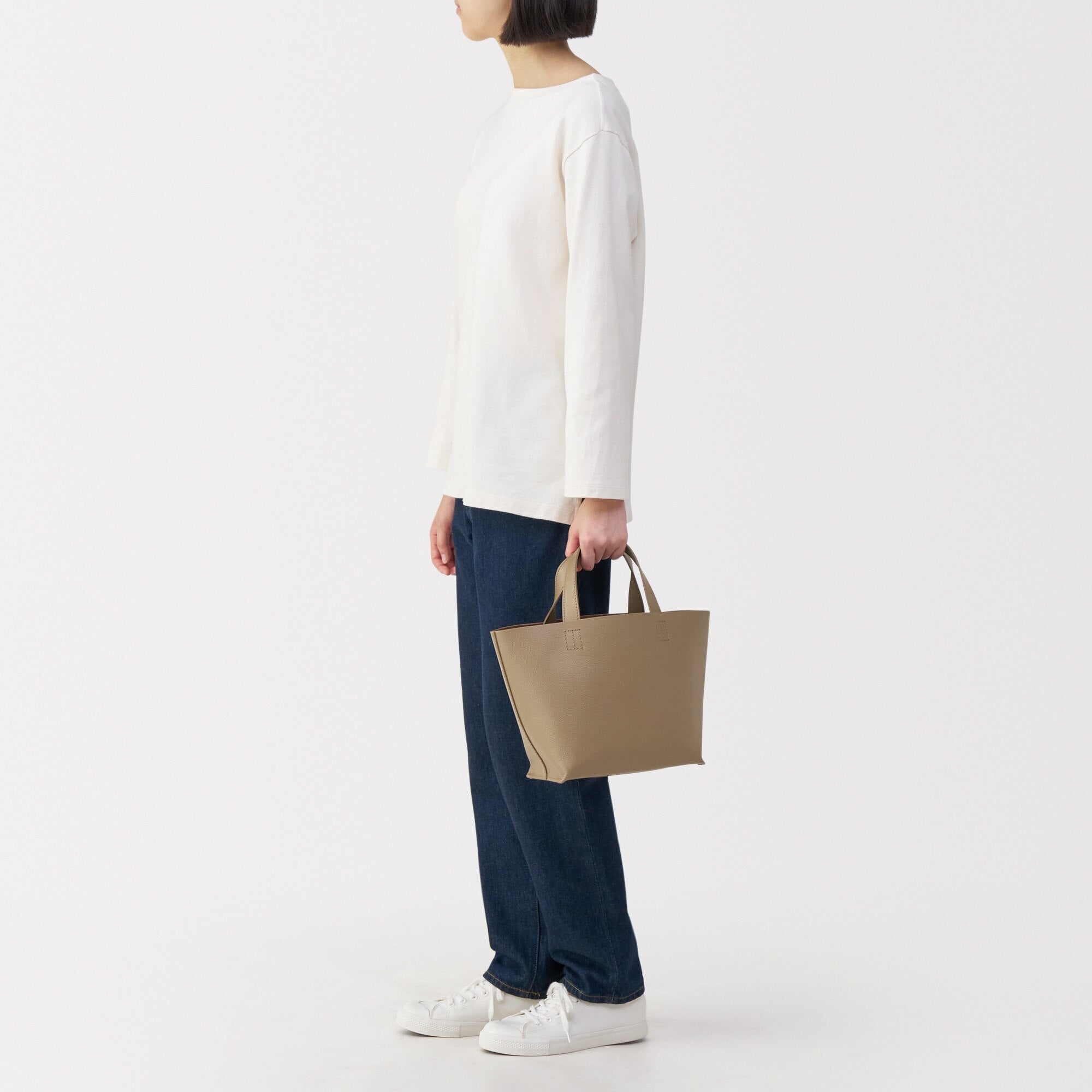 Tanned Leather Mini Tote Bag