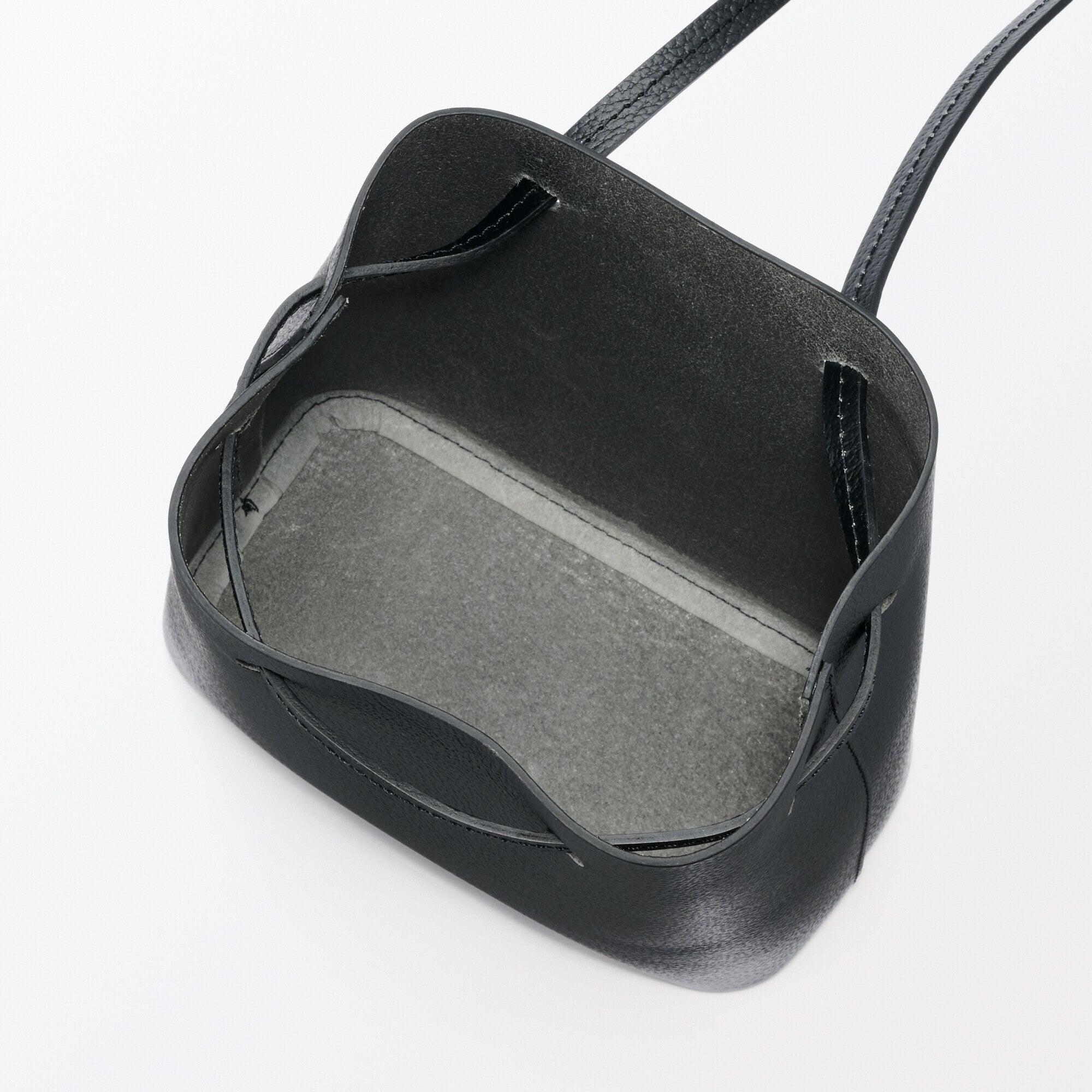 Tanned Leather Drawstring Bag