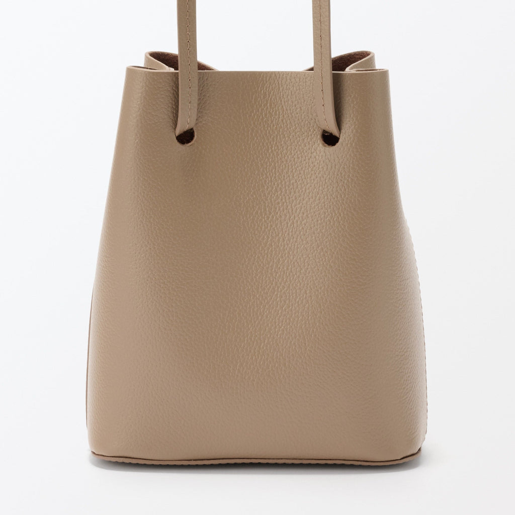 Tanned Leather Drawstring Bag