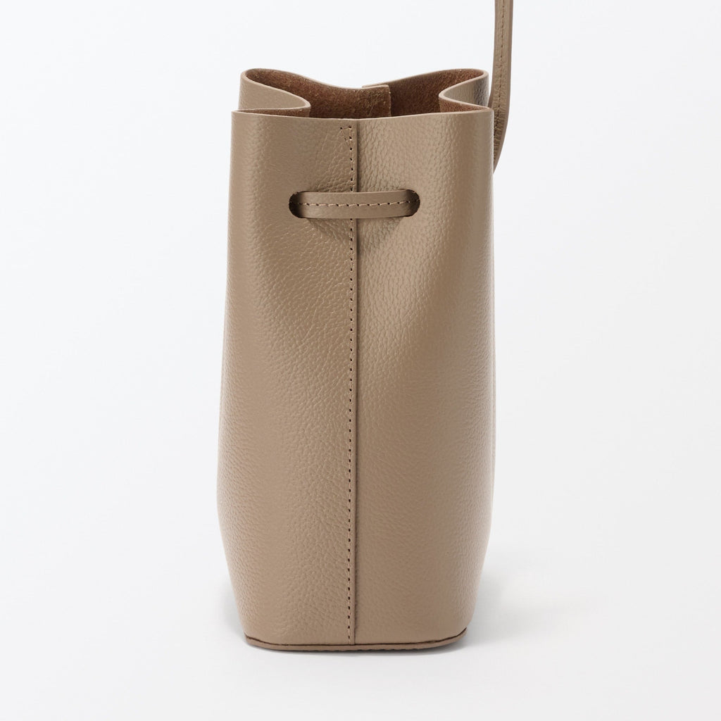 Tanned Leather Drawstring Bag