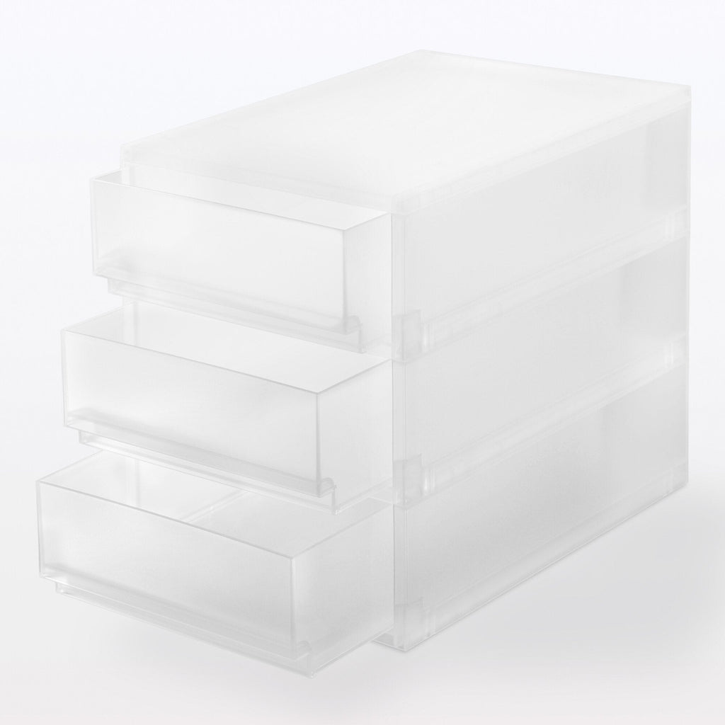 Polypropylene Storage Case Shallow 3 Drawers