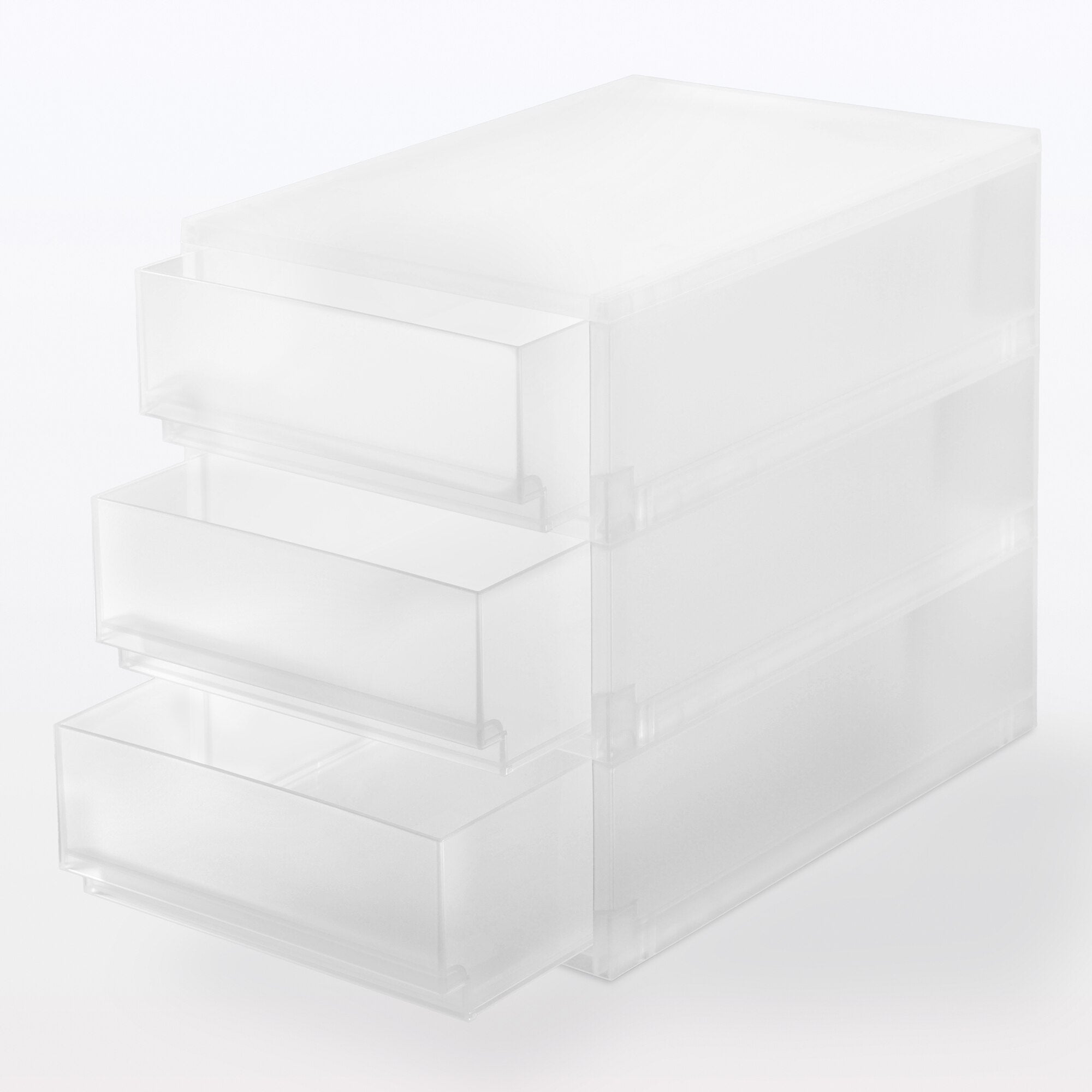 Polypropylene Storage Case Shallow 3 Drawers