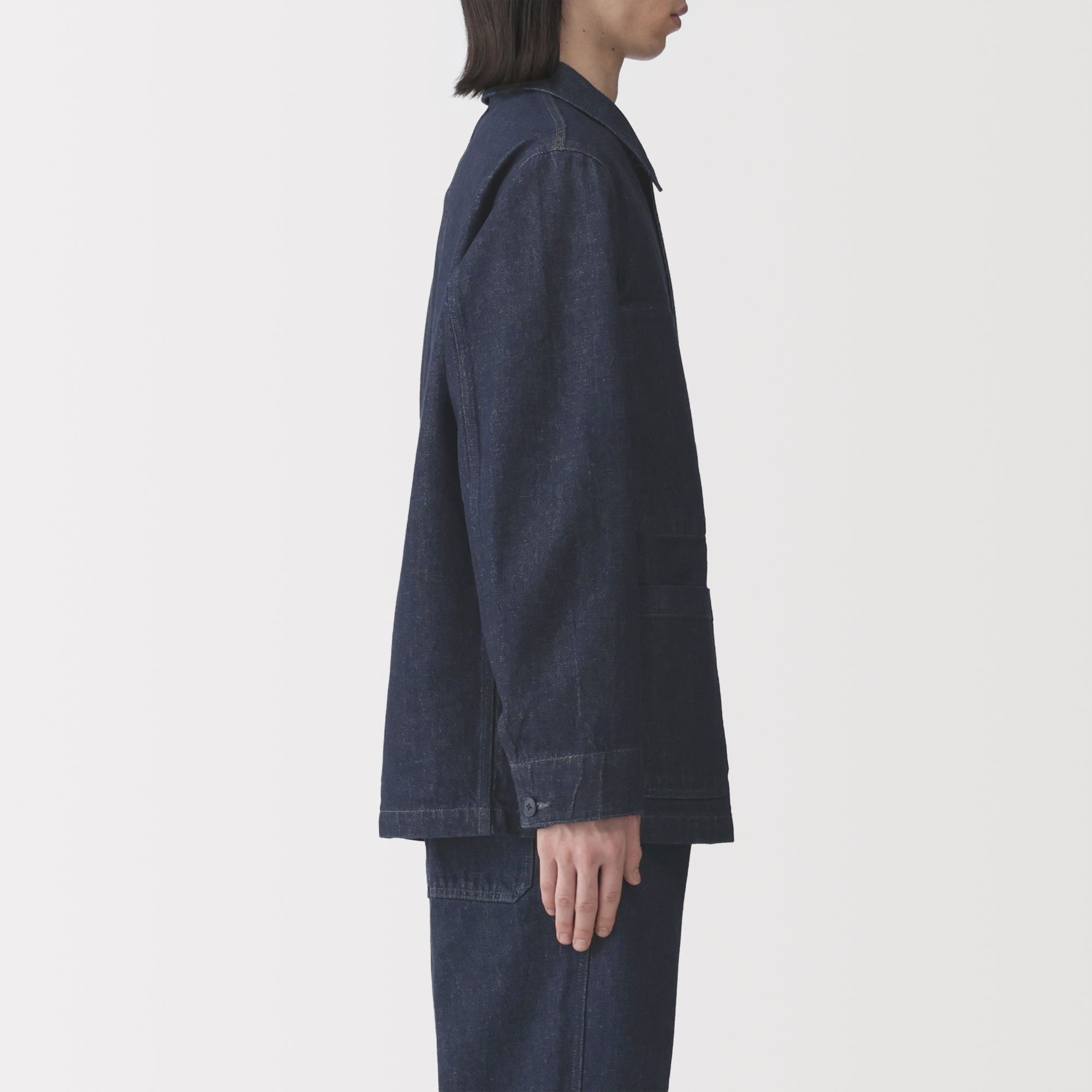 Kapok Blend Denim Coverall Jacket