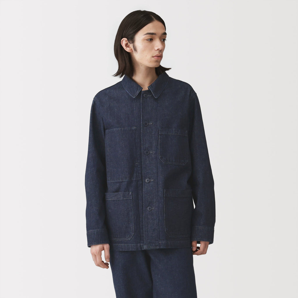 Kapok Blend Denim Coverall Jacket