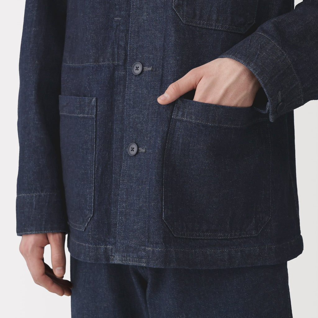Kapok Blend Denim Coverall Jacket
