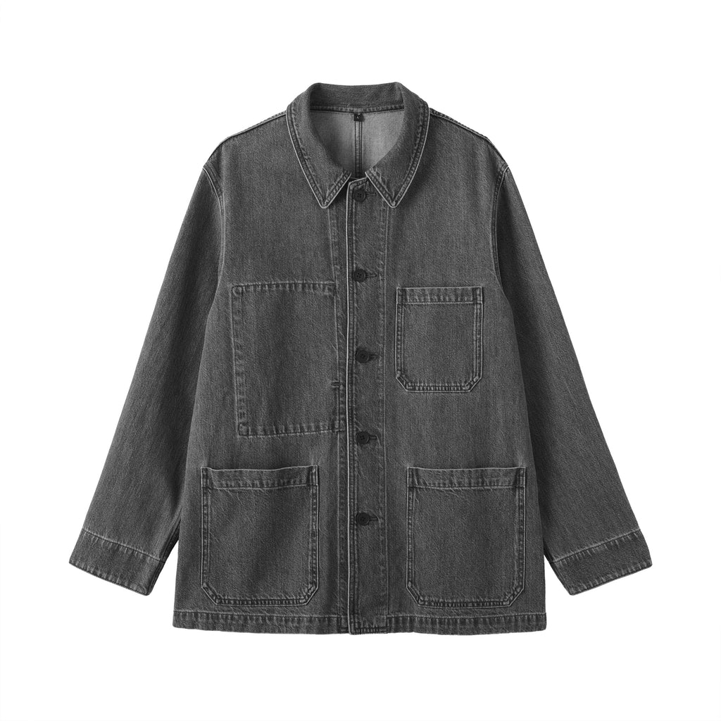 Kapok Blend Denim Coverall Jacket