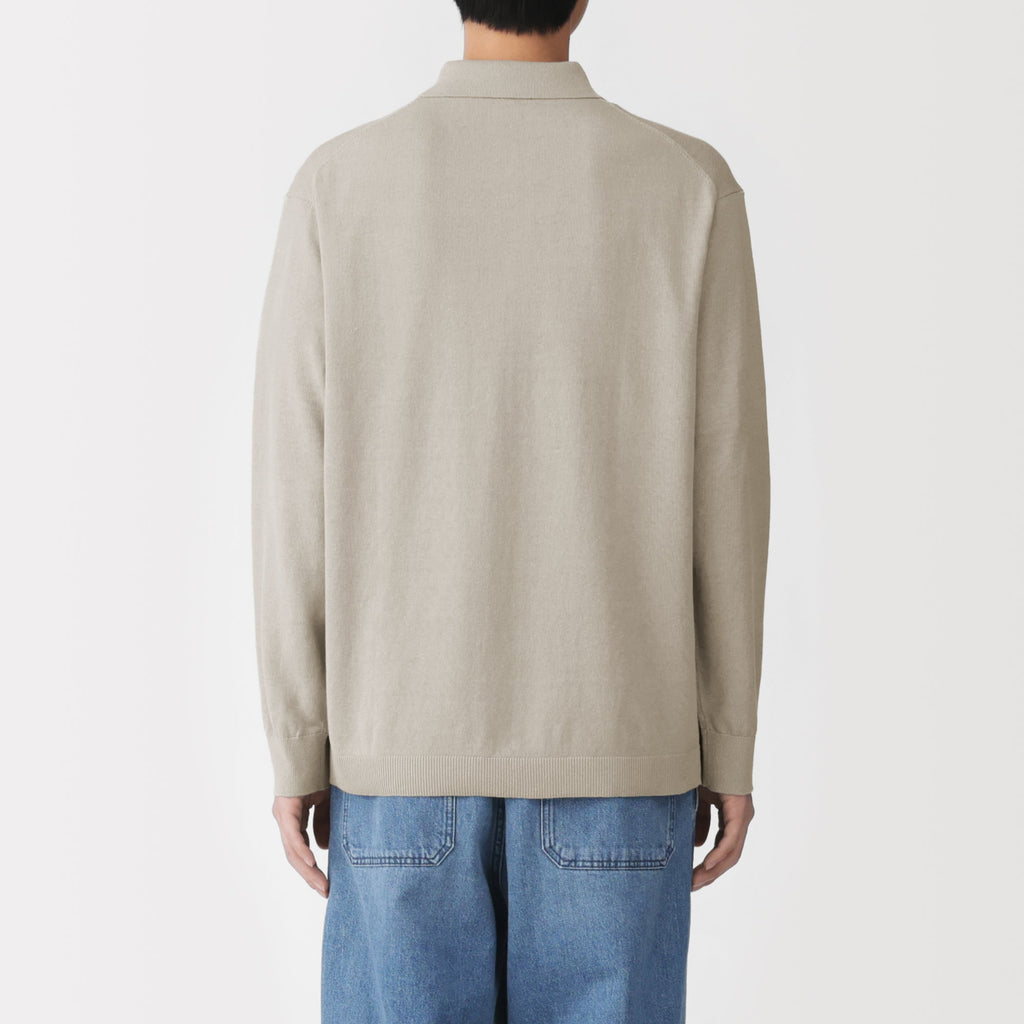 Hemp Blend Knit Shirt Cardigan