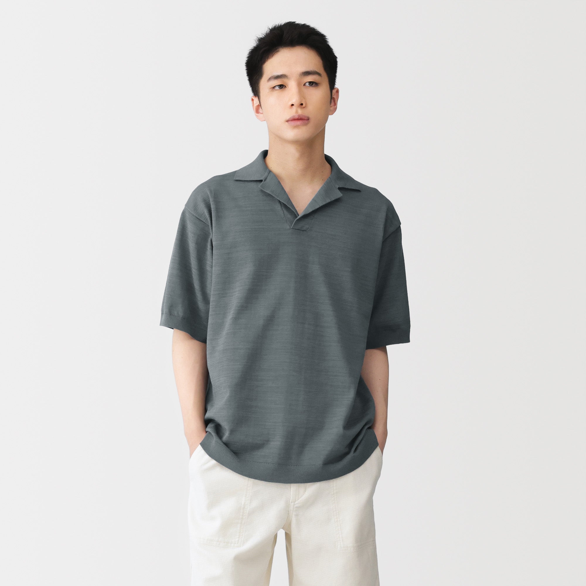 Quick Dry Open Collar Shirt