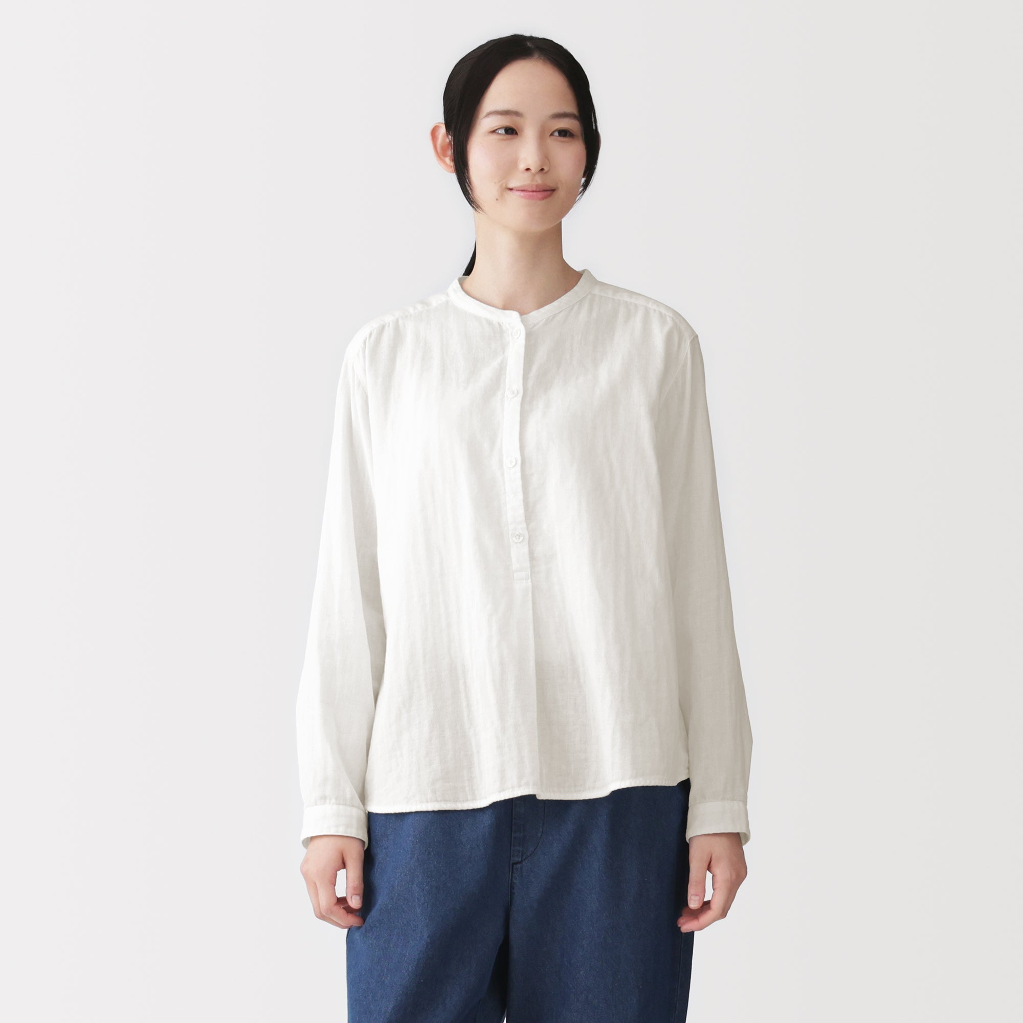 Kapok Blend Double Gauze Blouse