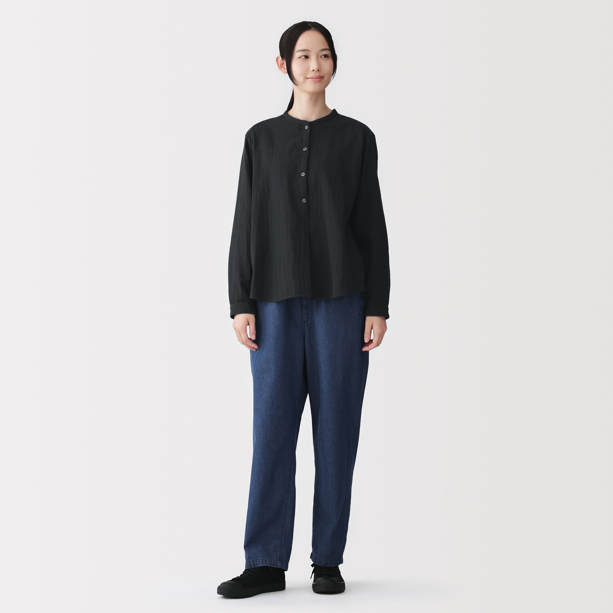 Kapok Blend Double Gauze Blouse