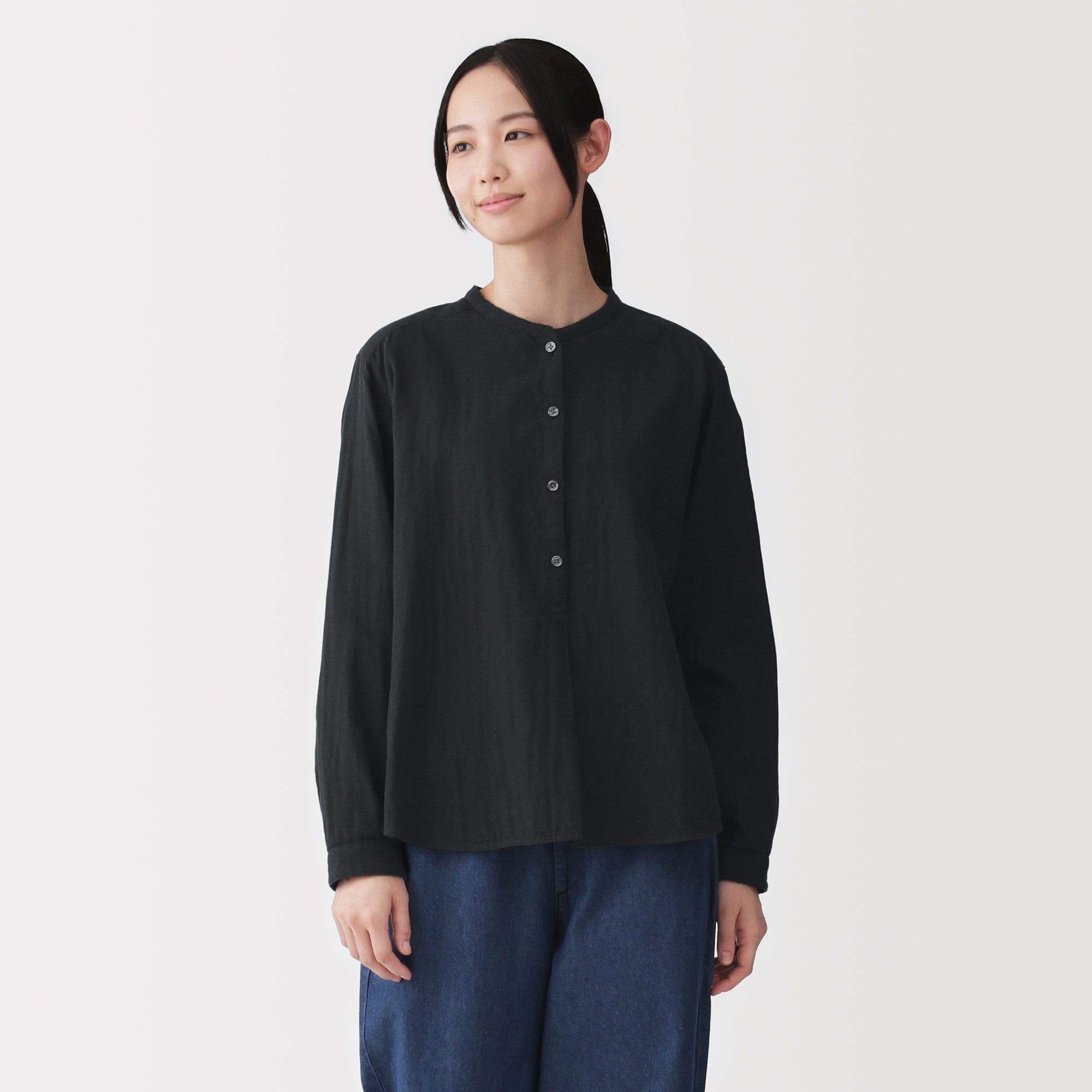 Kapok Blend Double Gauze Blouse