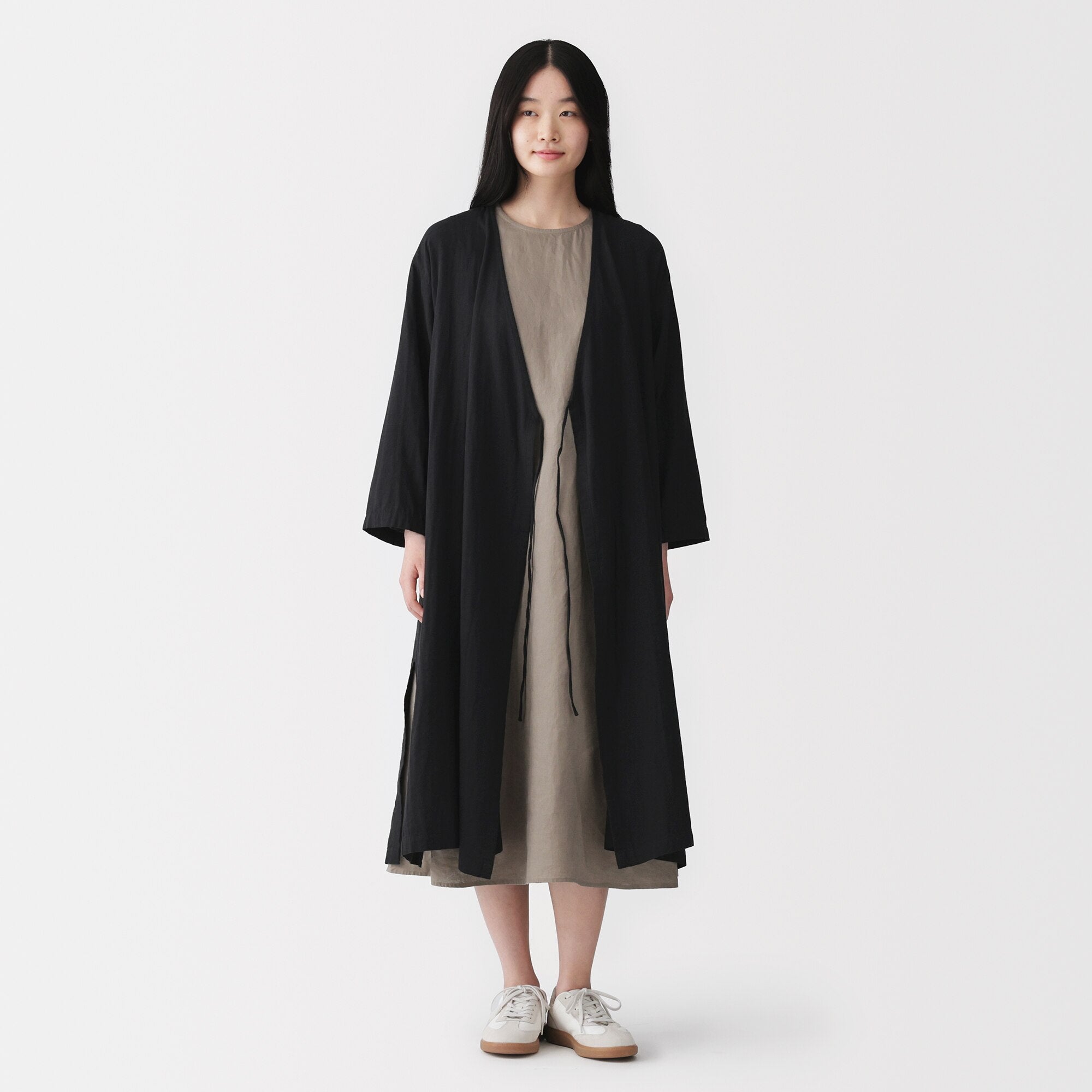 Kapok Blend Double Gauze Wrap Dress