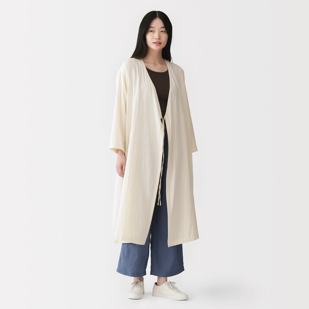 Kapok Blend Double Gauze Wrap Dress