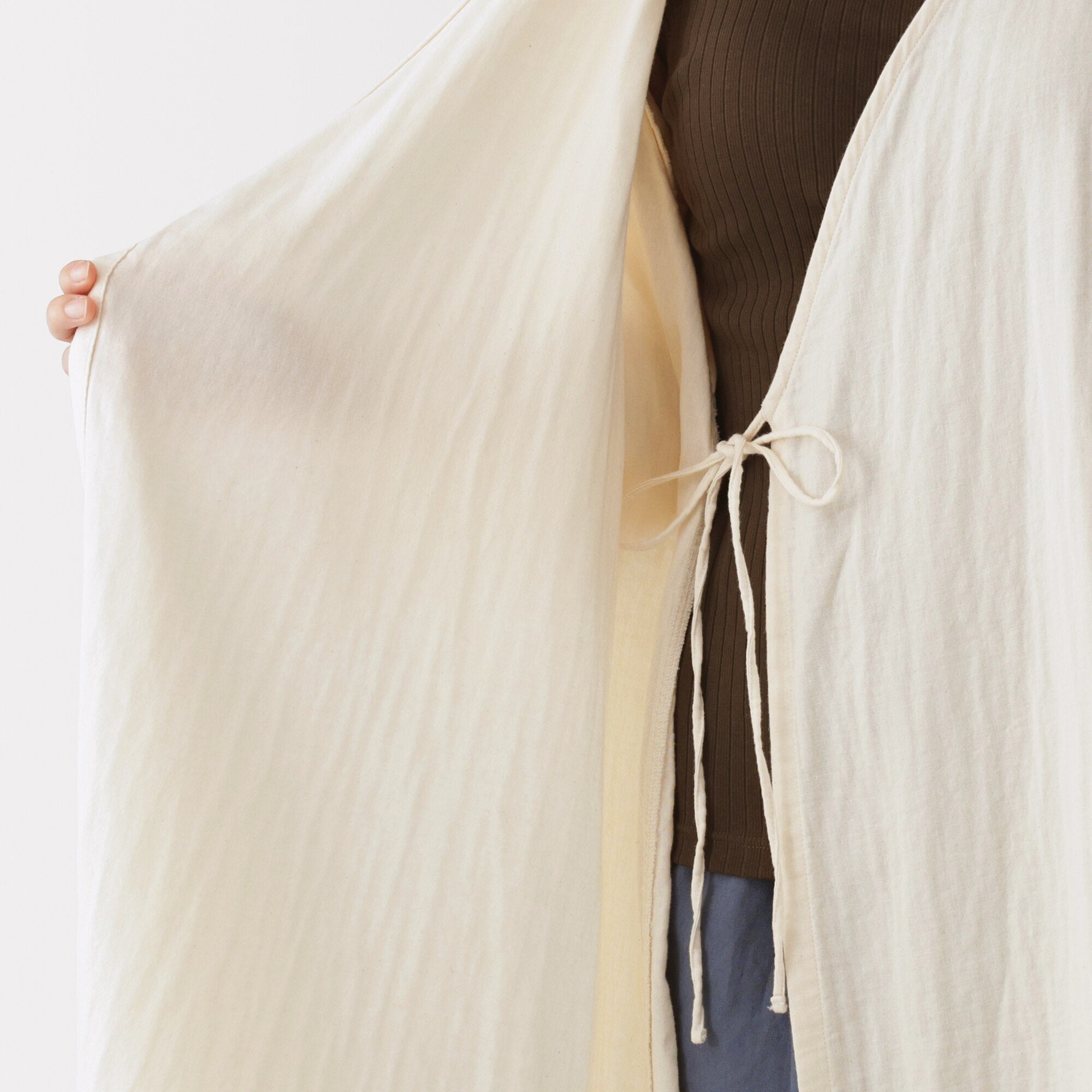 Kapok Blend Double Gauze Wrap Dress