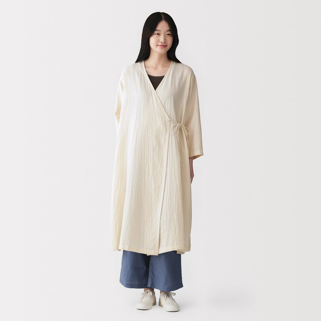 Kapok Blend Double Gauze Wrap Dress