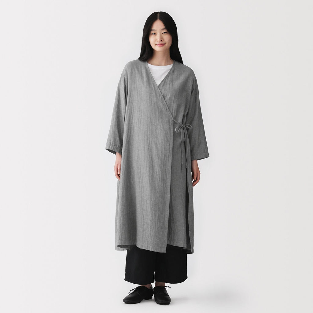 Kapok Blend Double Gauze Wrap Dress