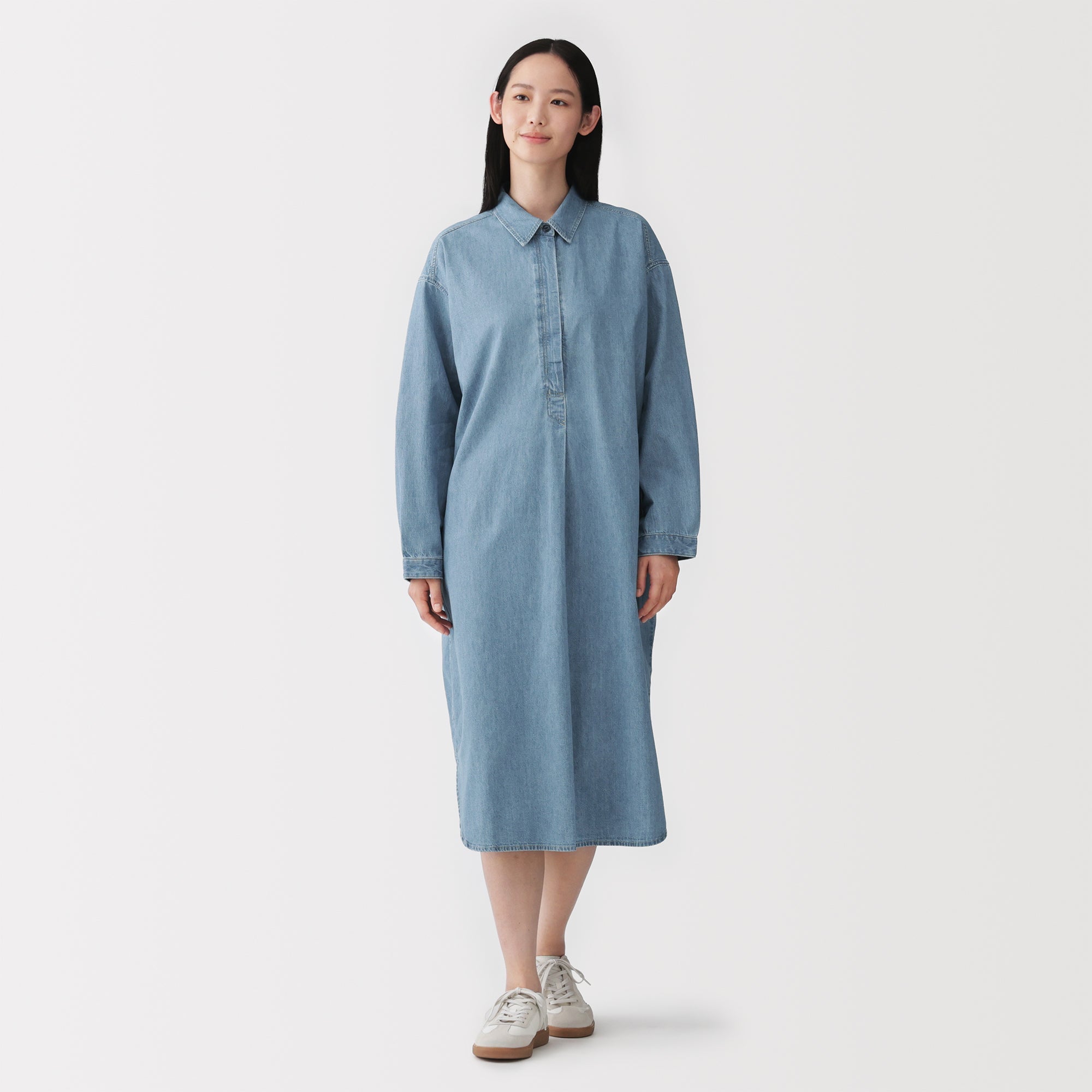 Kapok Blend Denim Dress
