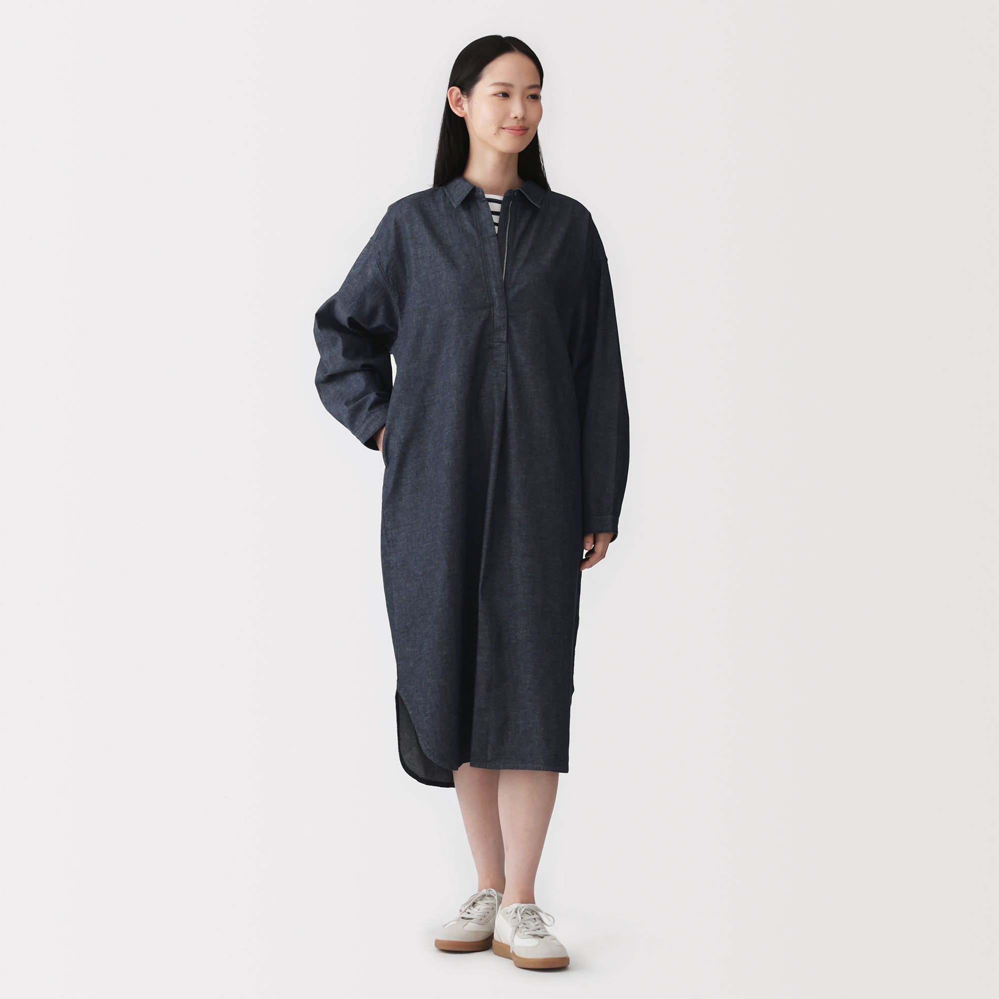 Kapok Blend Denim Dress