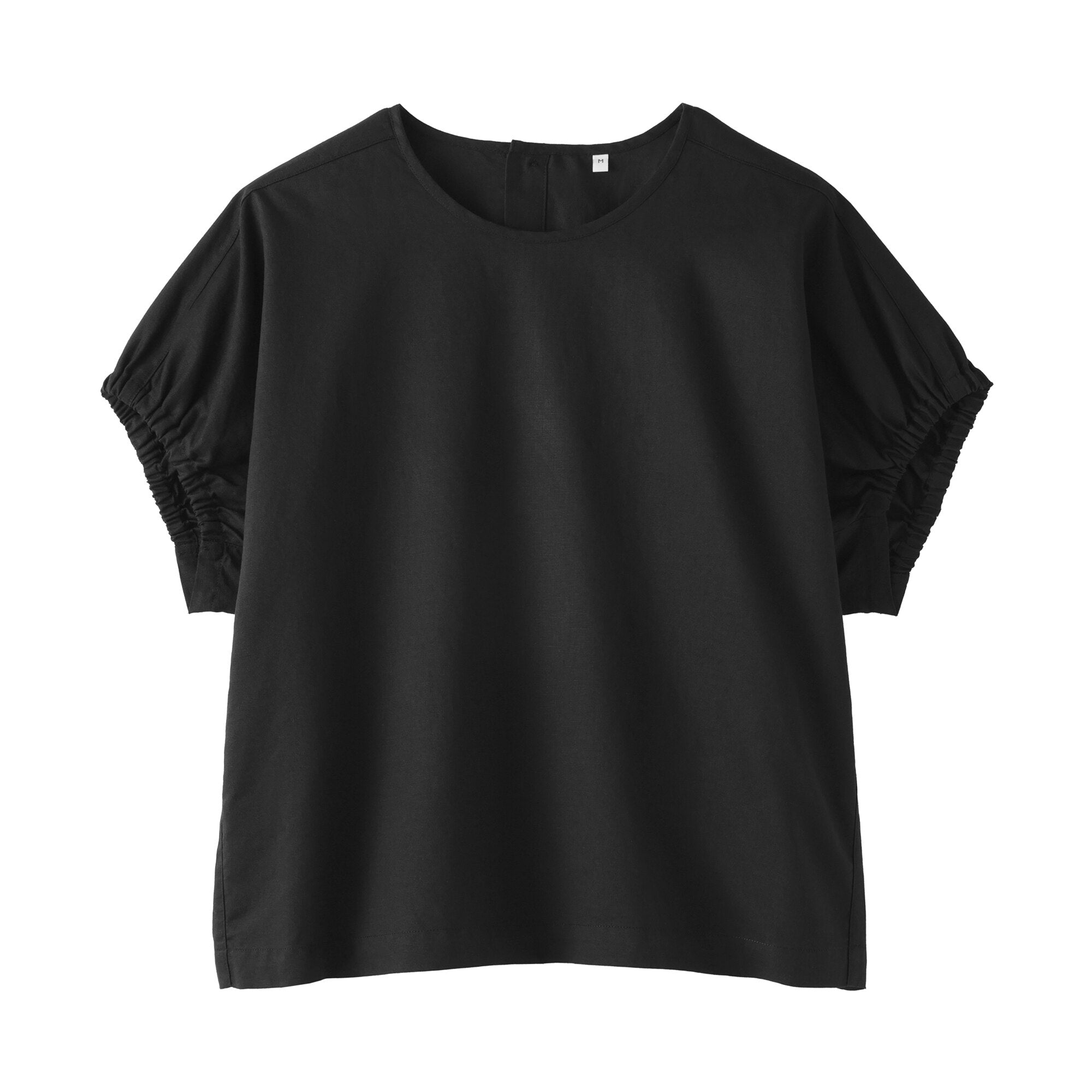 Hemp Cotton Gather Sleeve Blouse