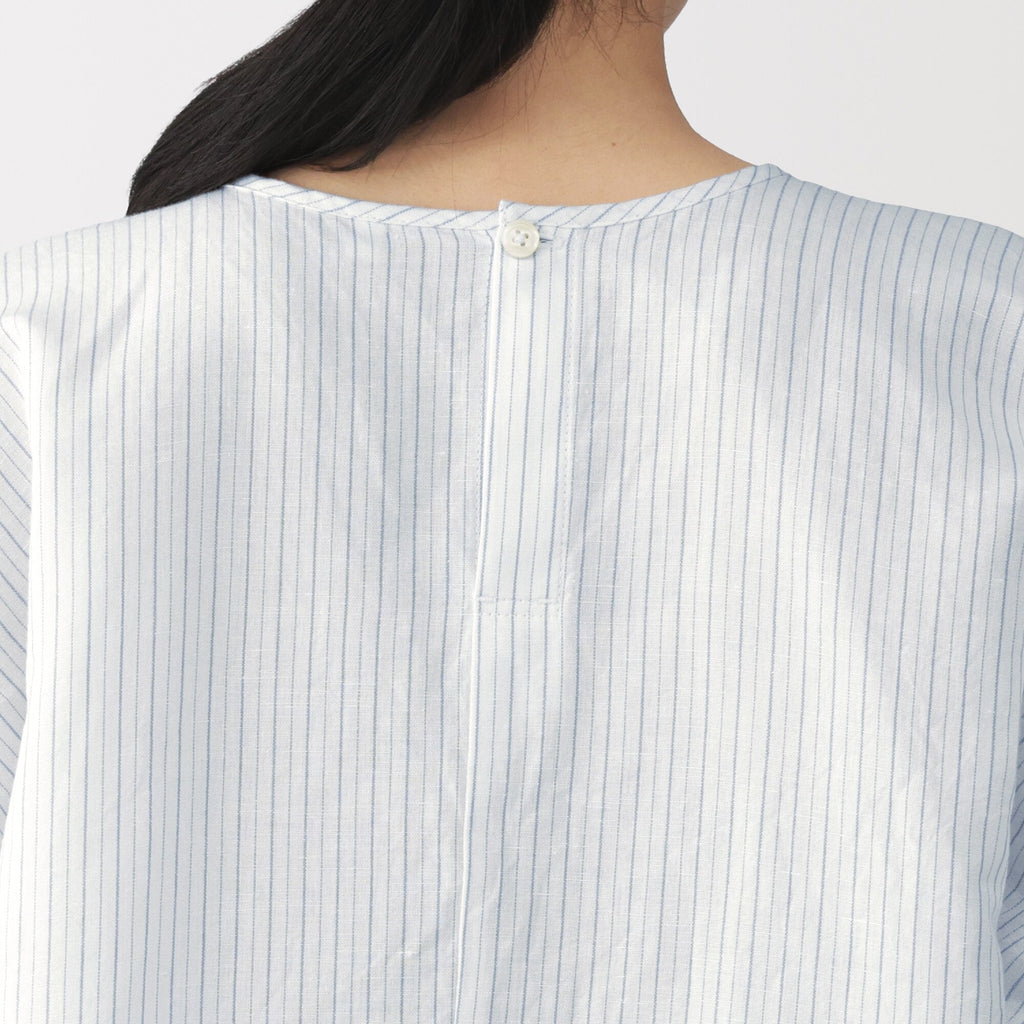 Hemp Cotton Gather Sleeve Blouse