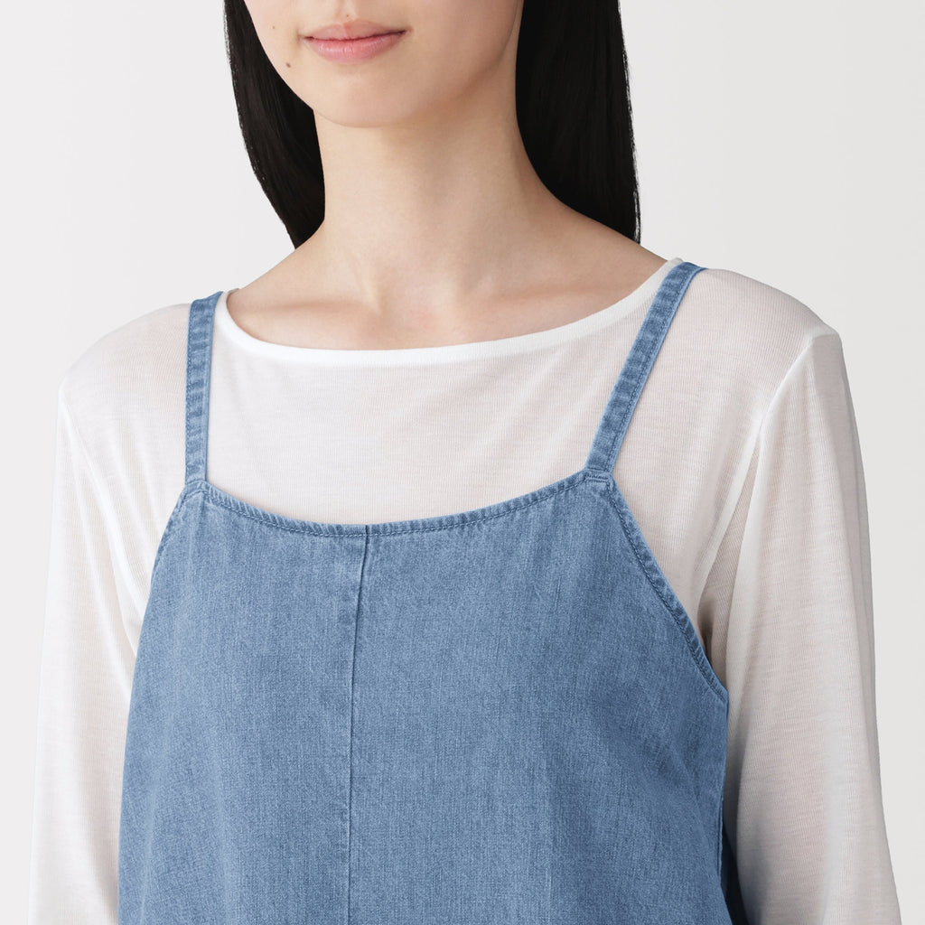 Kapok Blend Denim Cami Dress