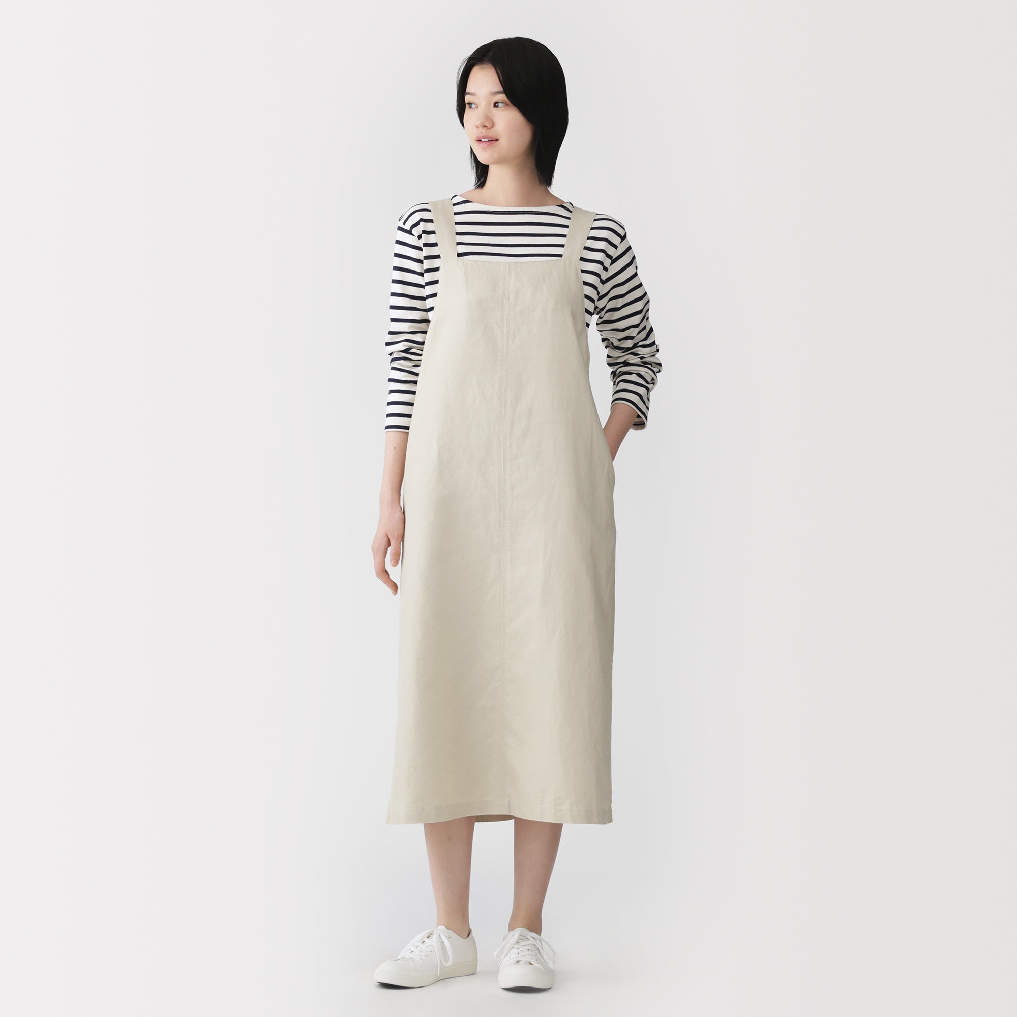 Hemp Blend Twill Jumper Skirt