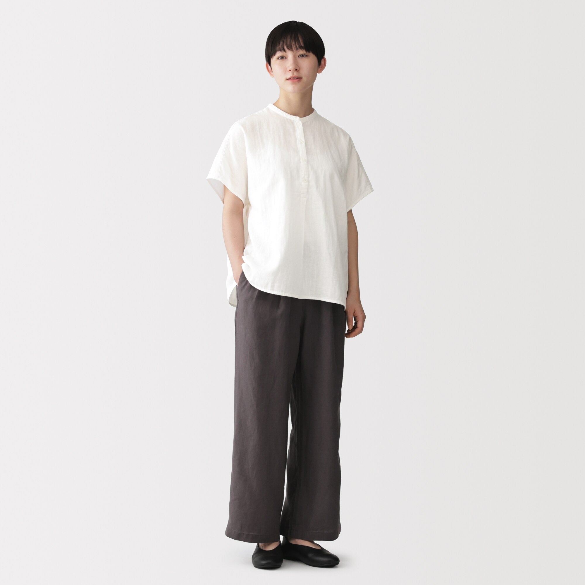Kapok Blend Double Gauze Blouse