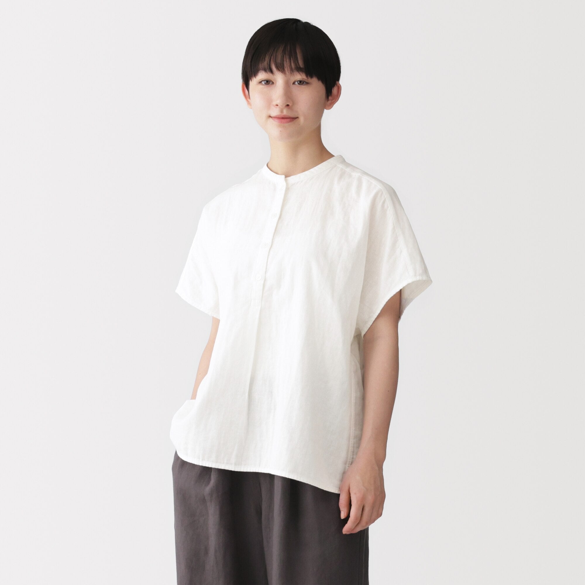 Kapok Blend Double Gauze Blouse