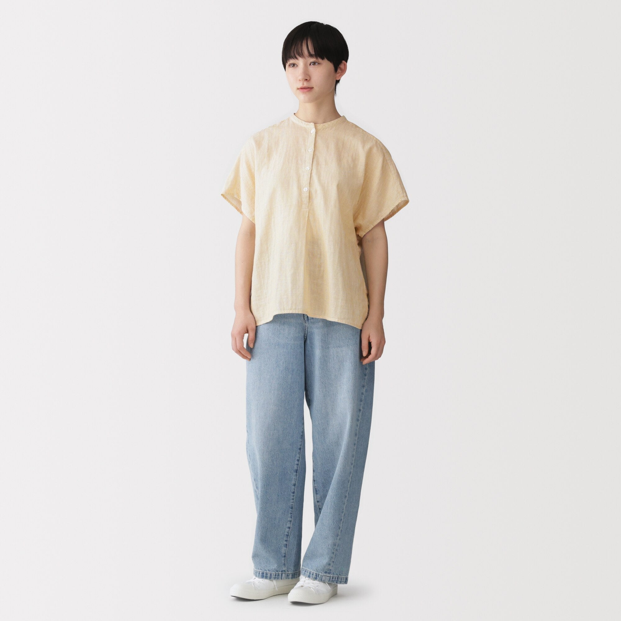 Kapok Blend Double Gauze Blouse