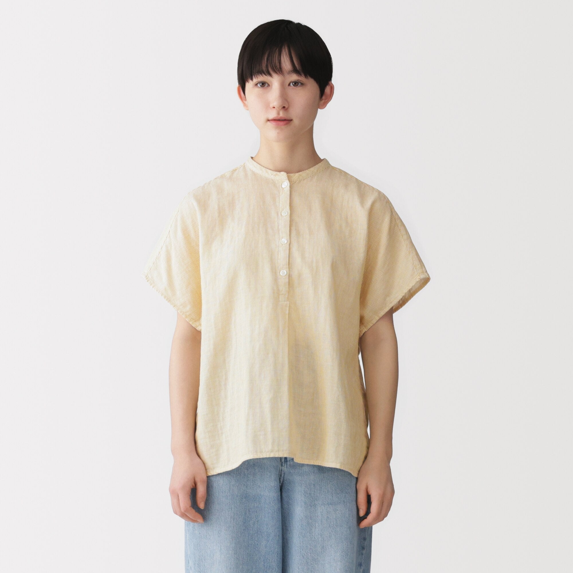 Kapok Blend Double Gauze Blouse